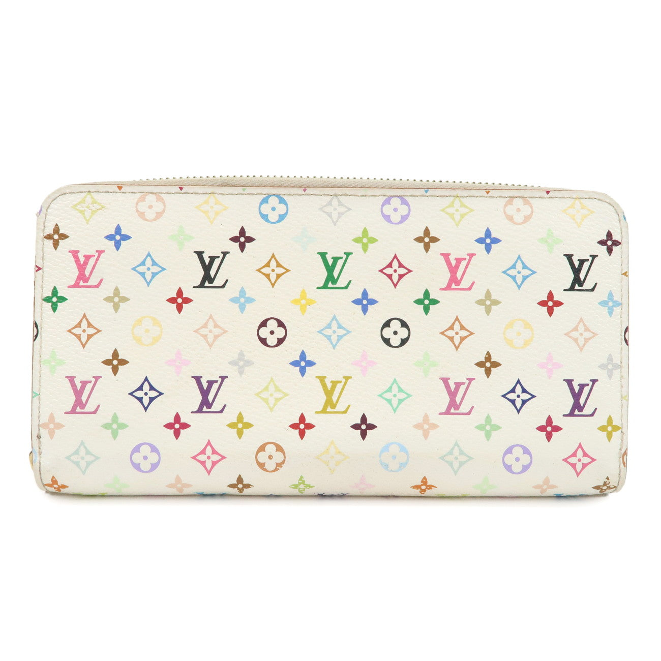 Louis Vuitton Monogram Multicolor Zippy Long Wallet Blanc M60241