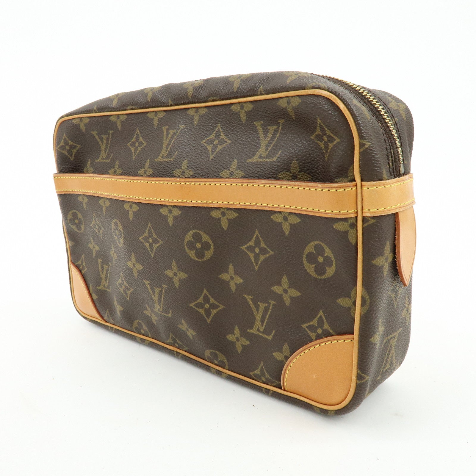 Louis Vuitton Monogram Compiegne 28 Pouch Clutch Bag Brown M51845