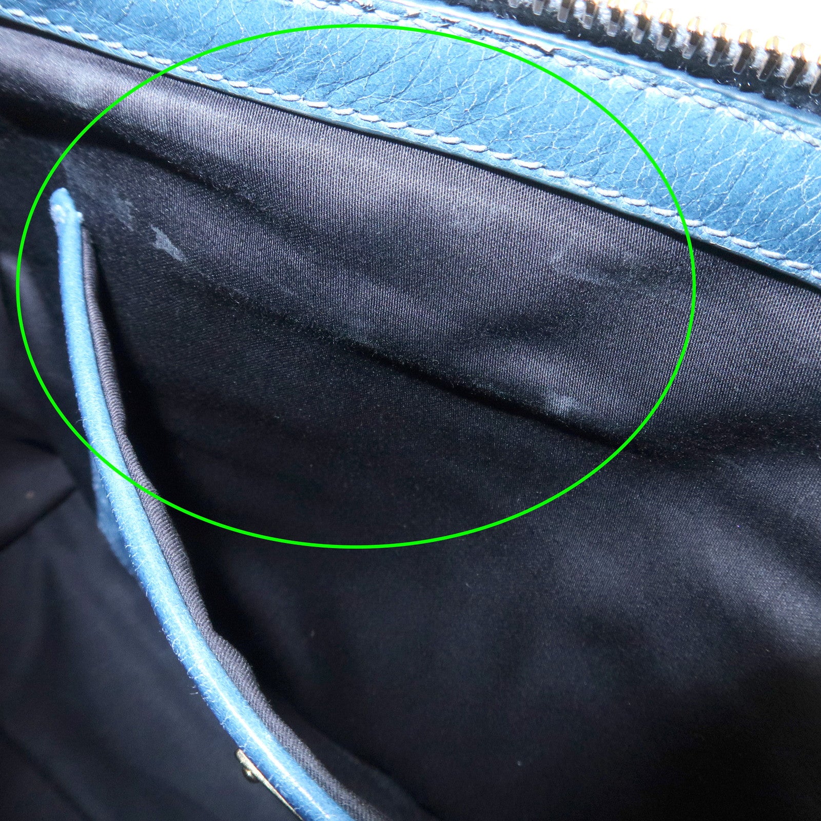 MIU MIU Logo Leather 2Way Bag Hand Bag Shoulder Bag Blue