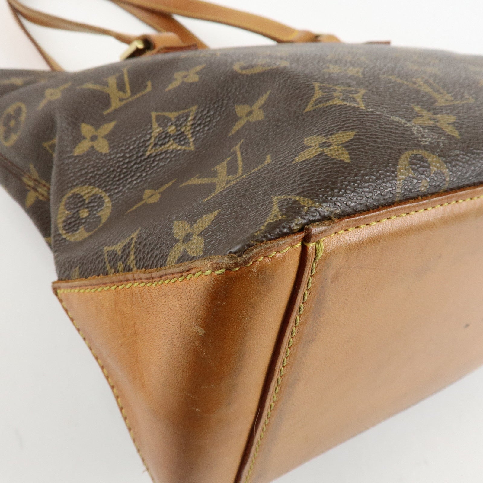 Louis Vuitton Monogram Canvas Cabas Piano Tote Bag Hand Bag M51148 Used