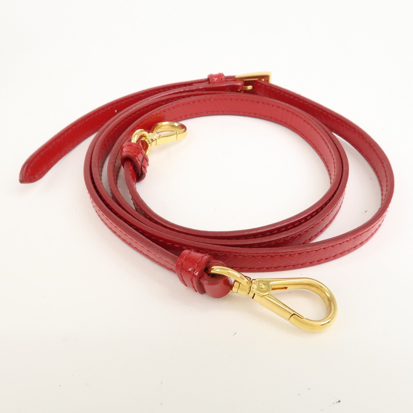 PRADA Promenade Small Leather 2Way Hand Shoulder Bag Red BL0838