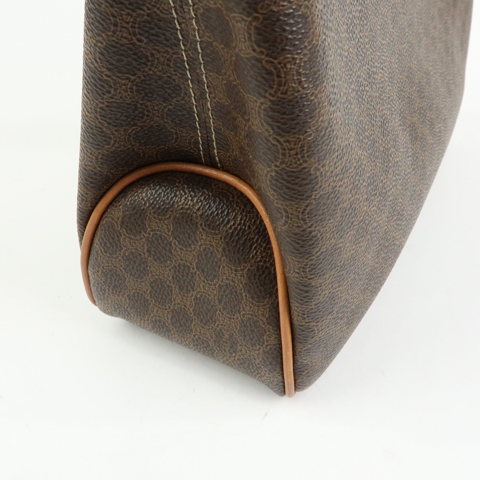 CELINE Macadam PVC Leather Tote Bag Shoulder Bag Brown