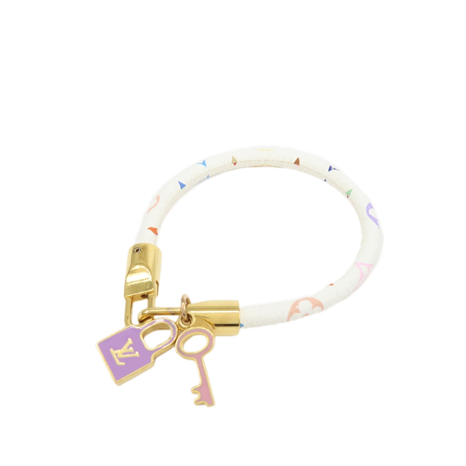 Louis Vuitton Lockit Monogram Multicolor Canvas Bracelet M6604F