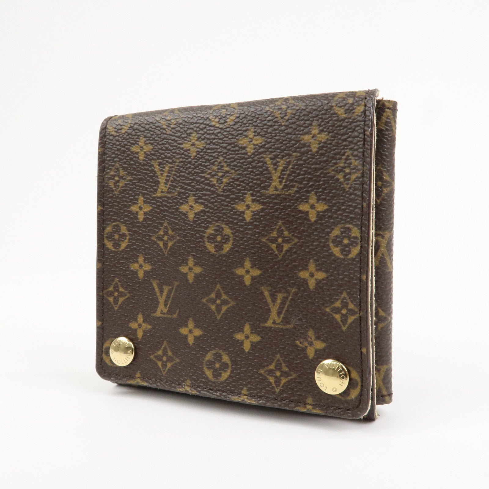Louis Vuitton Monogram Canvas Jewelry Case for Earrings Brown