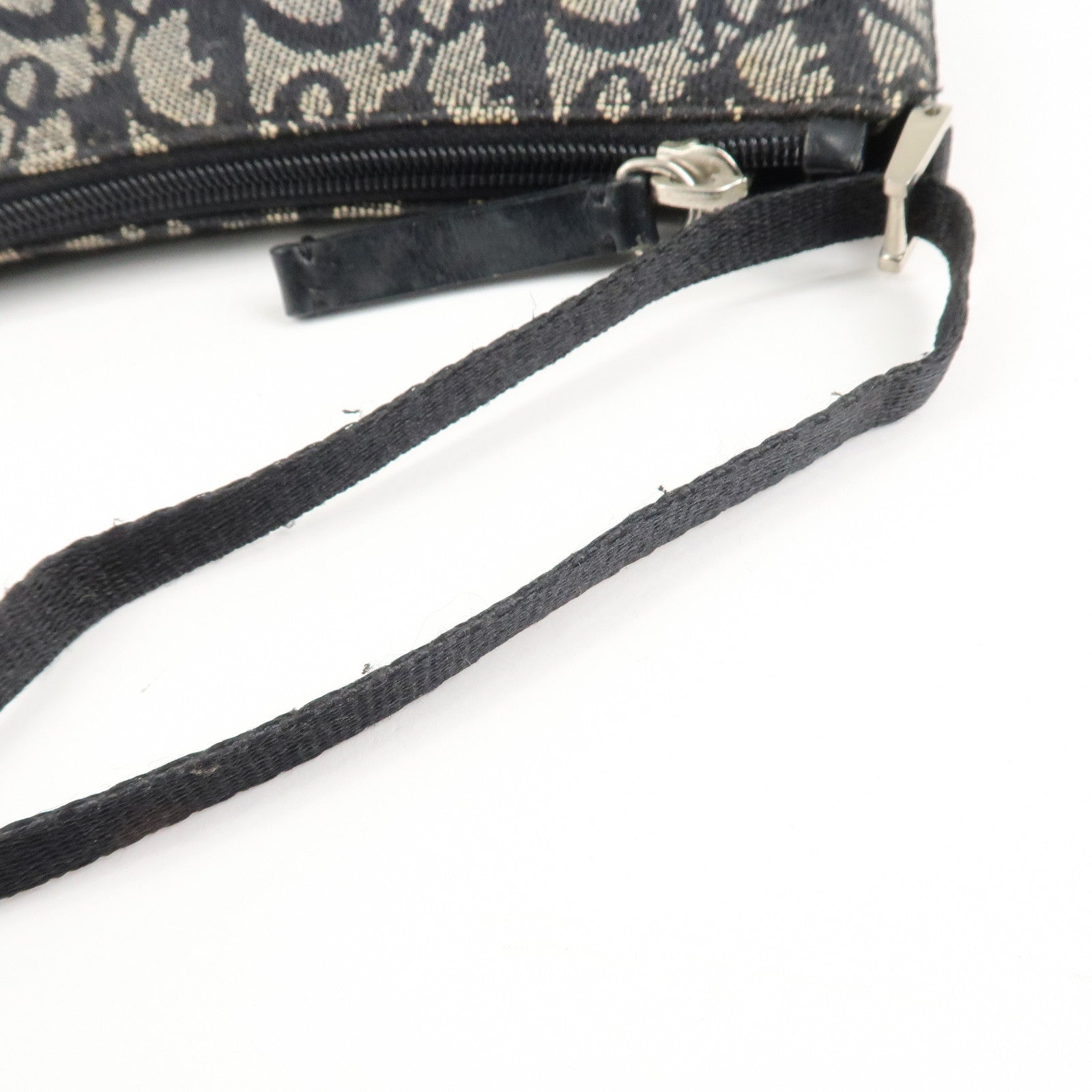 Christian Dior Trotter Canvas Leather Shoulder Bag Hand Bag Black Used