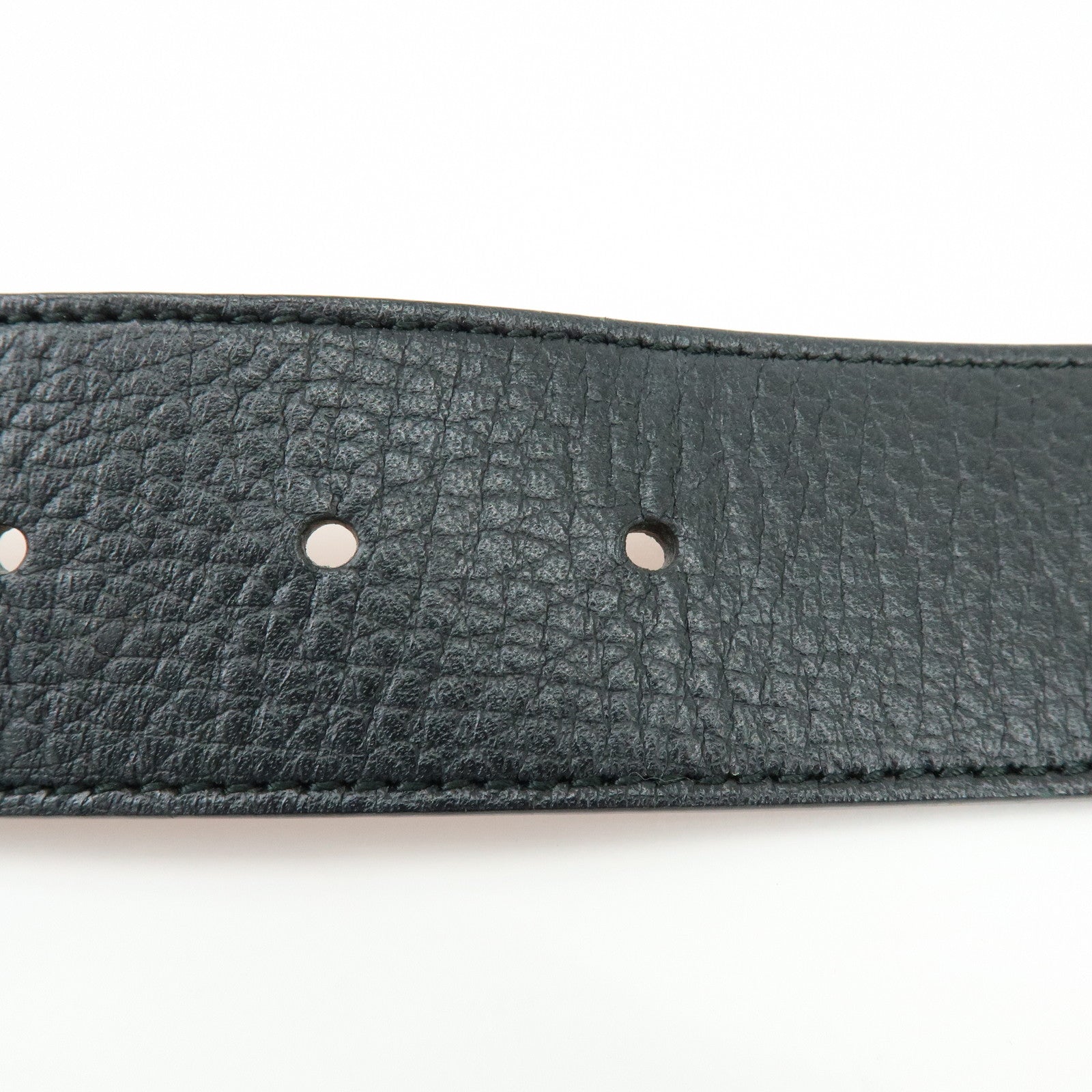 GUCCI Logo Leather Reversible Belt 80/32 Black Pink