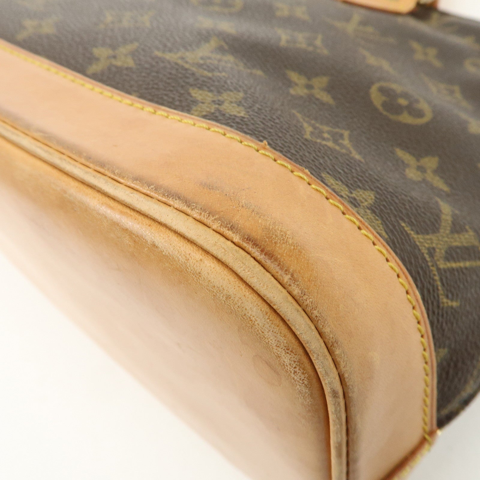 Louis Vuitton Monogram Canvas Alma Hand Bag Brown M51130 Used