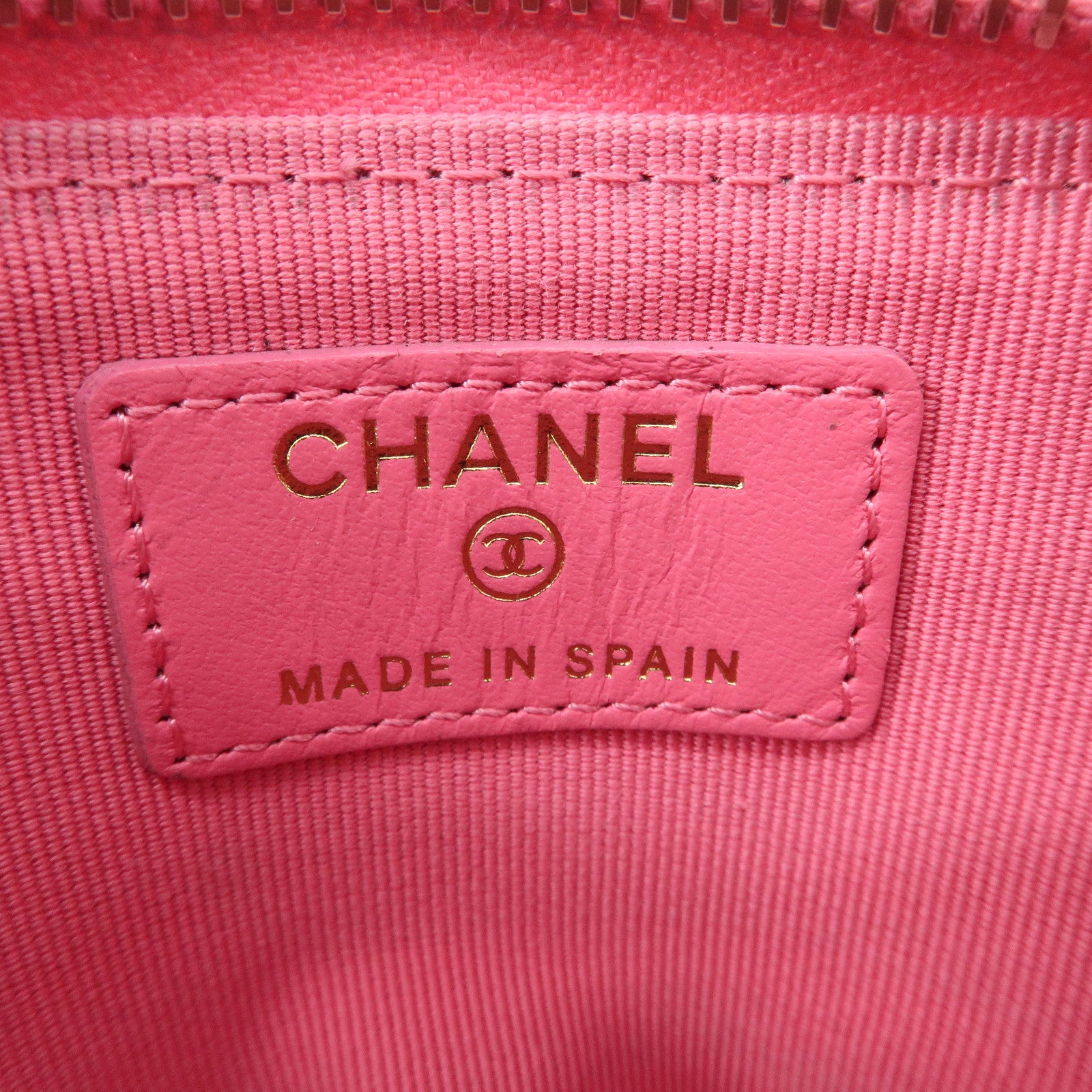CHANEL Matelasse Leather Zippy Coin Wallet Coin Purse Pink AP2086