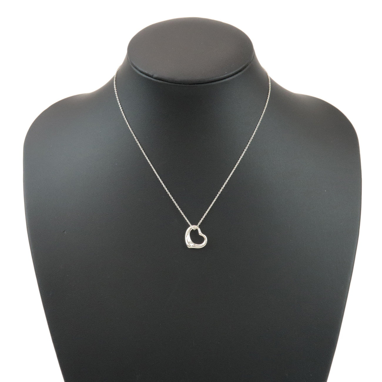 Tiffany & Co Open Heart Necklace 16MM SV925 Silver