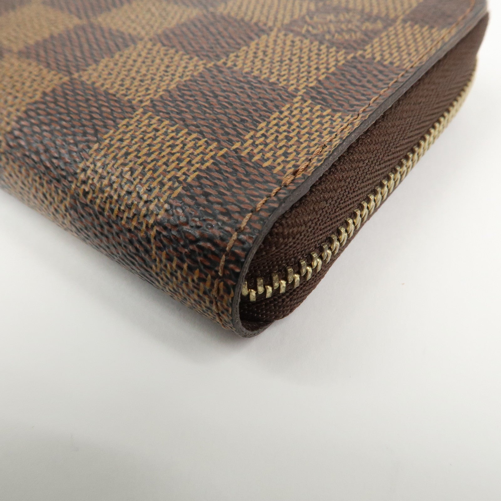 Louis Vuitton Damier Zippy Coin Case Wallet Brown N63070