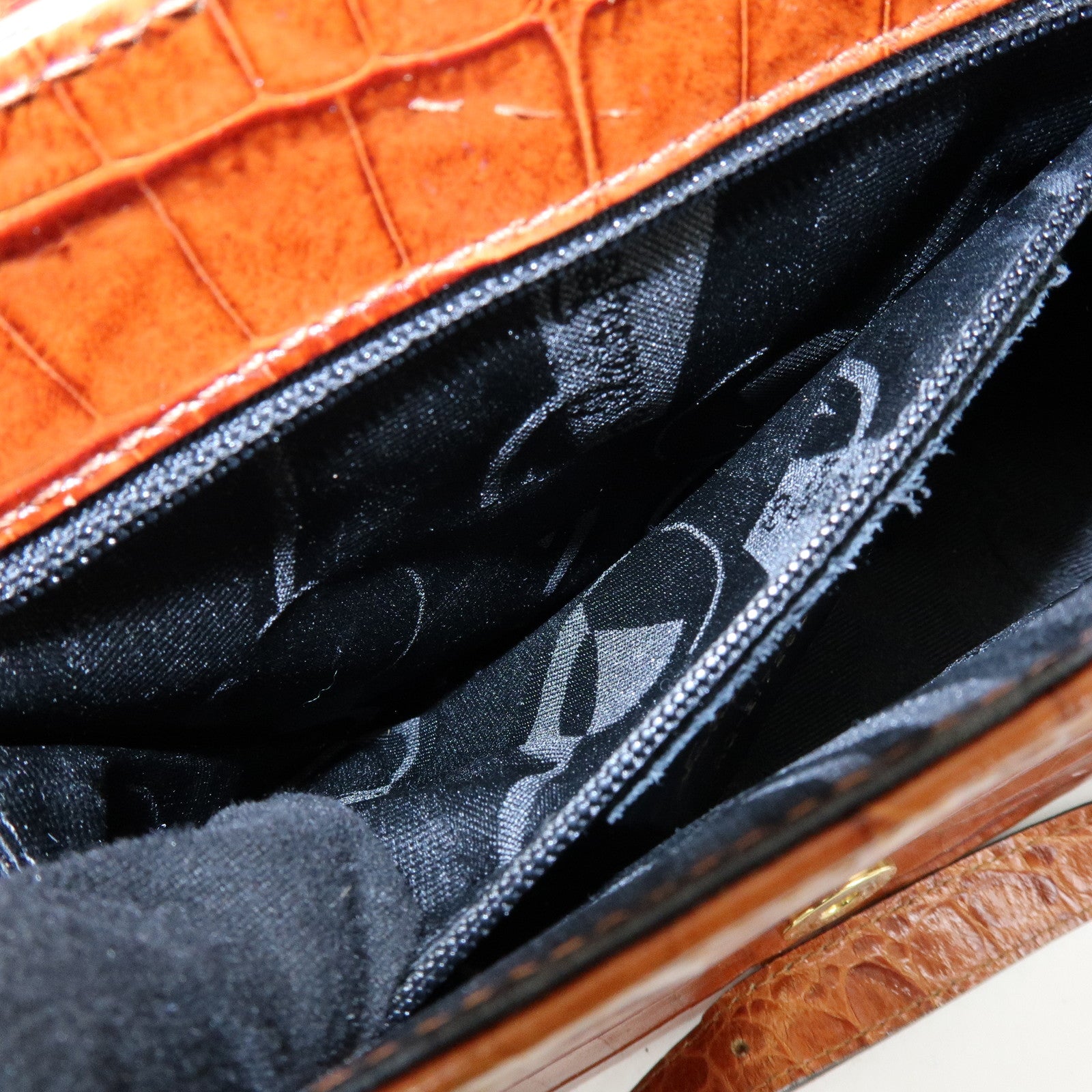 Ferragamo Gancini Embossed Leather Shoulder Crossbody Bag Brown