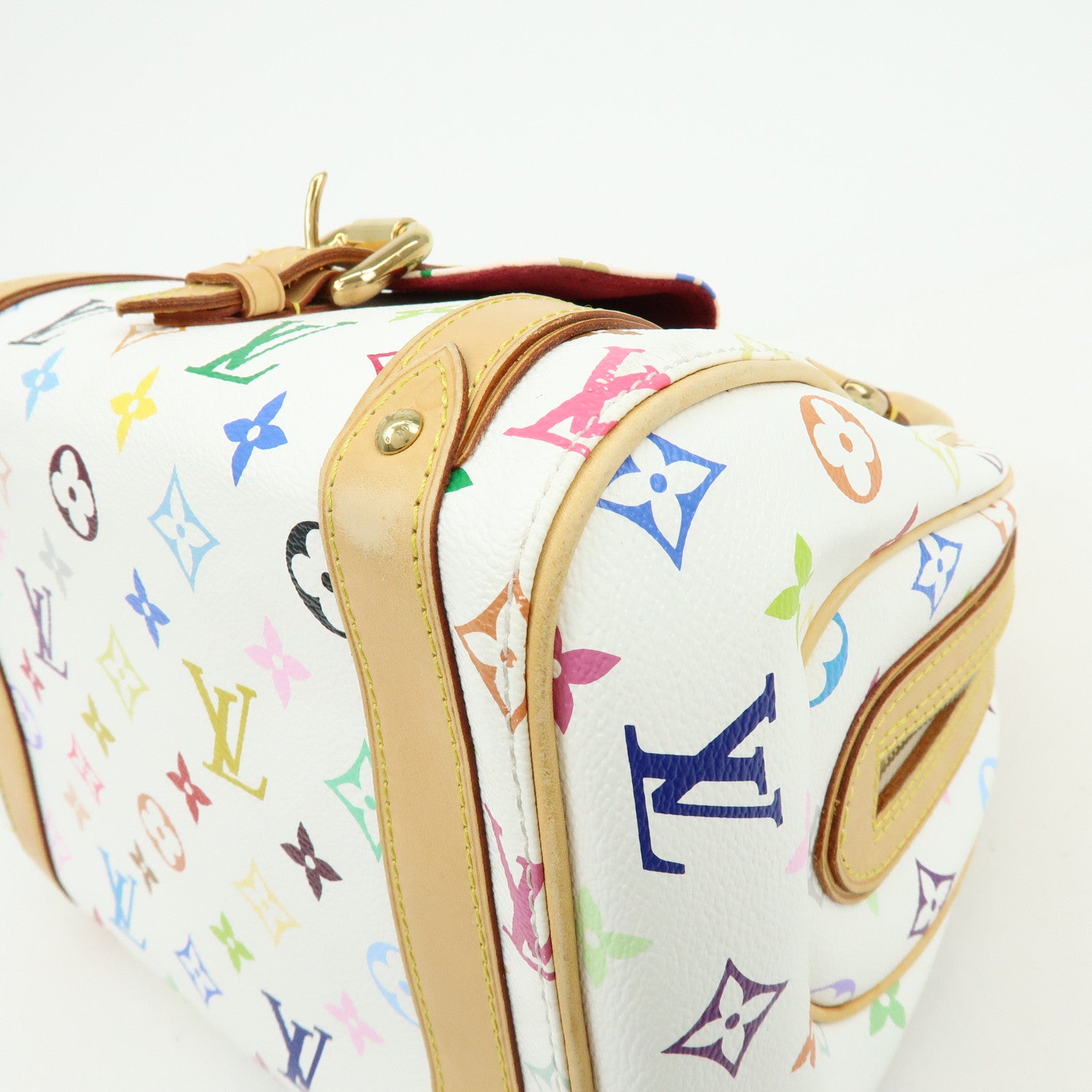 Louis Vuitton Monogram Priscilla Hand Bag Multicolor Blanc M40096
