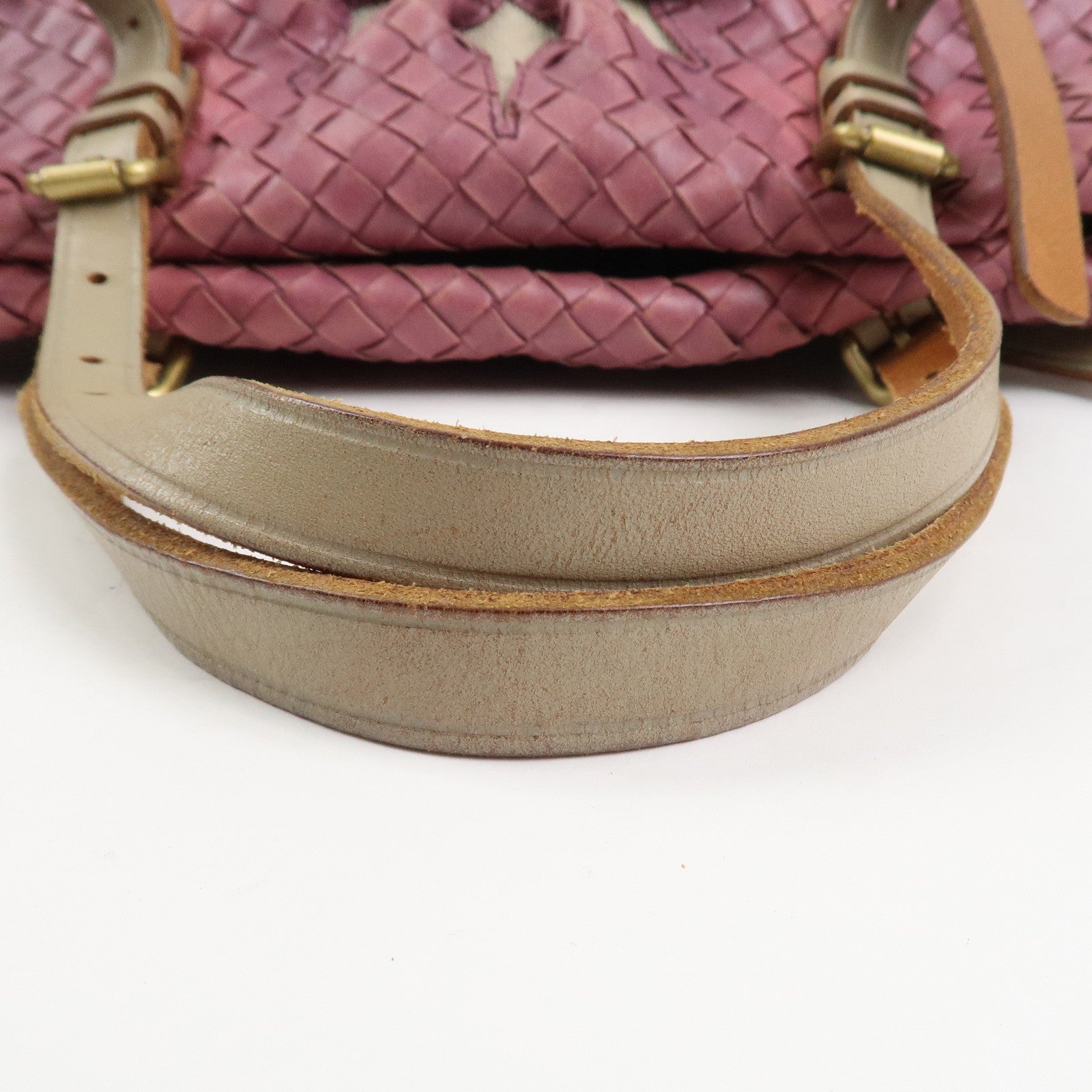 BOTTEGA VENETA Intrecciato Leather Tote Bag Hand Bag Purple