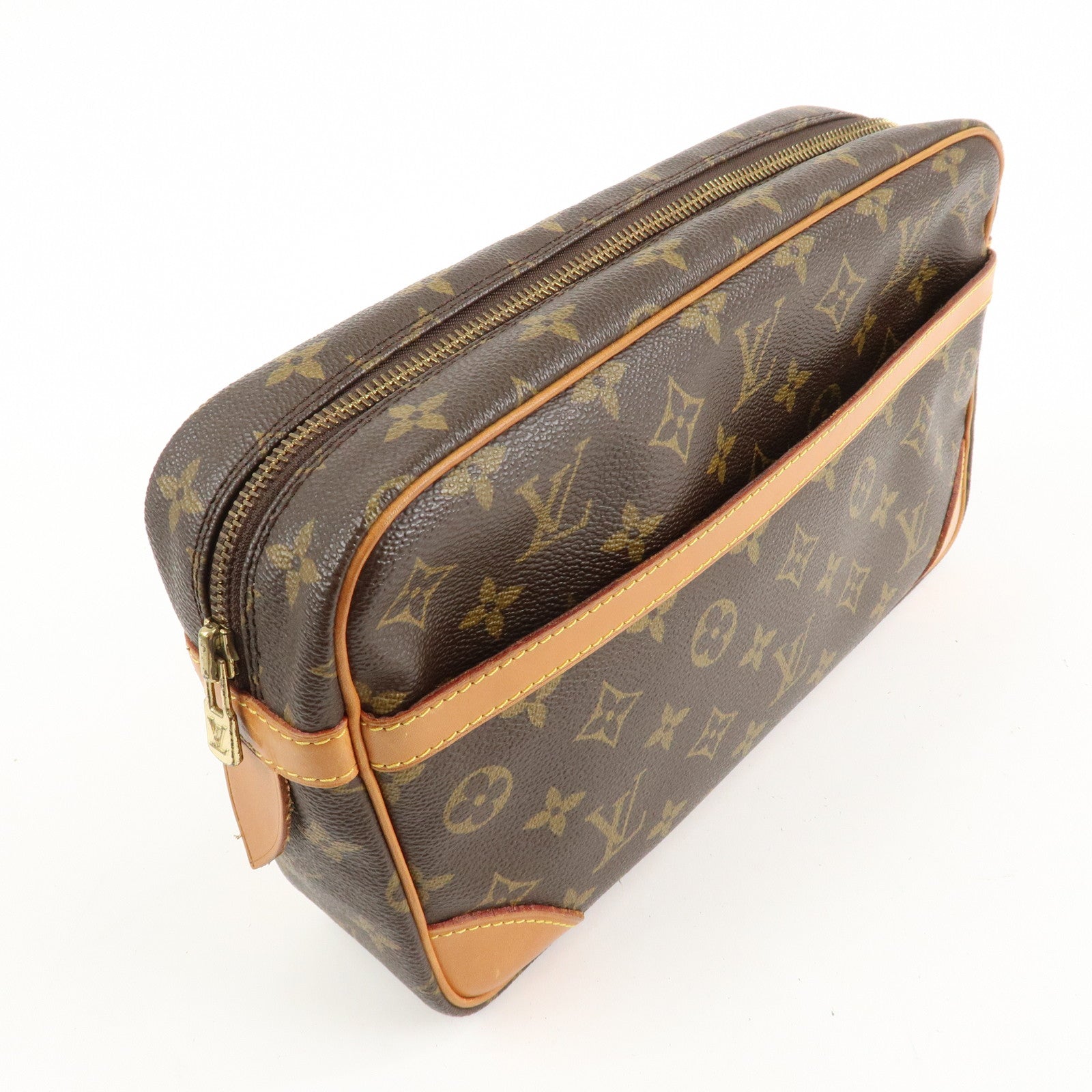 Louis Vuitton Monogram Compiegne 28 Pouch Clutch Bag M51845 Used