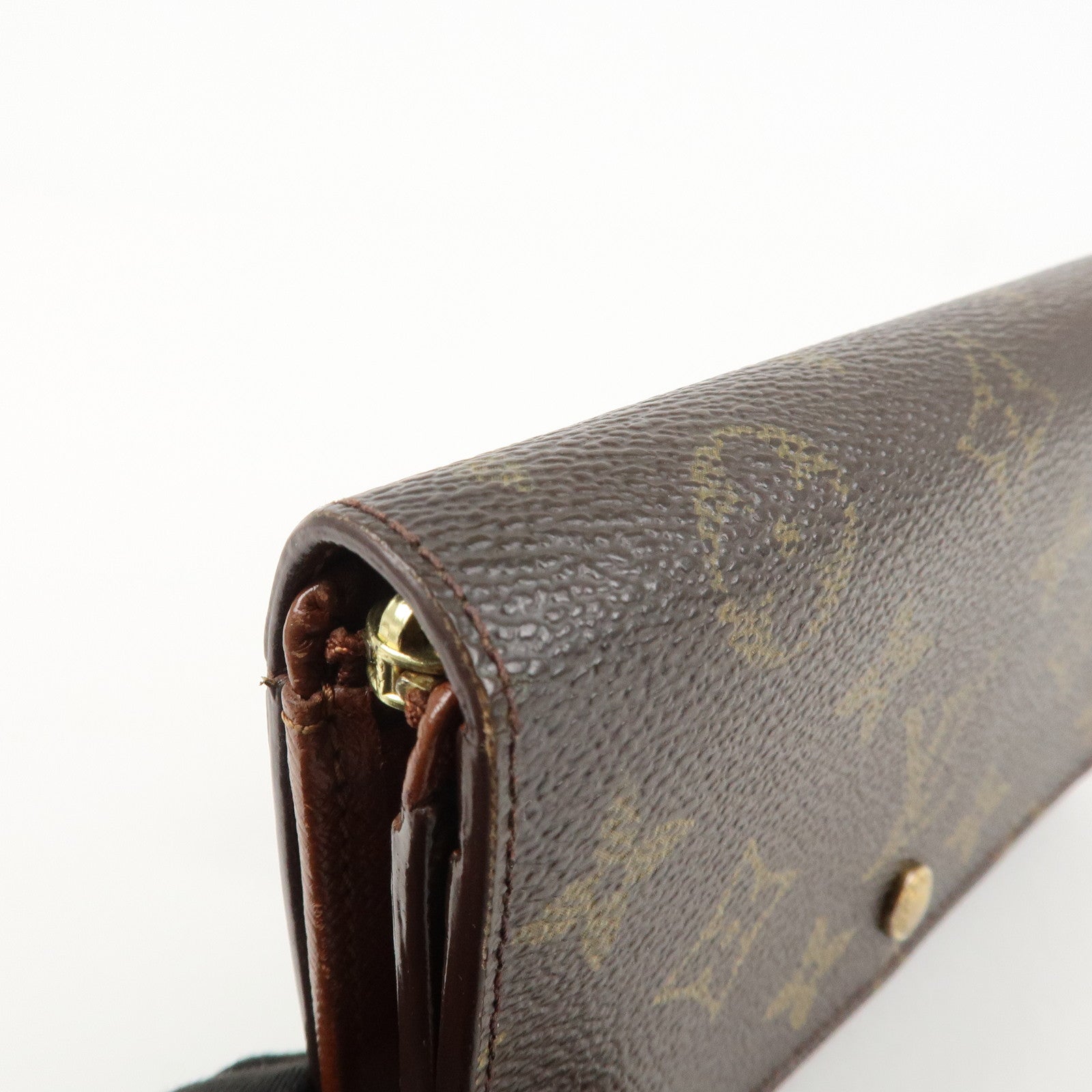 Louis Vuitton Monogram Porte Monnaie Billets Tresor Wallet M61730 Used