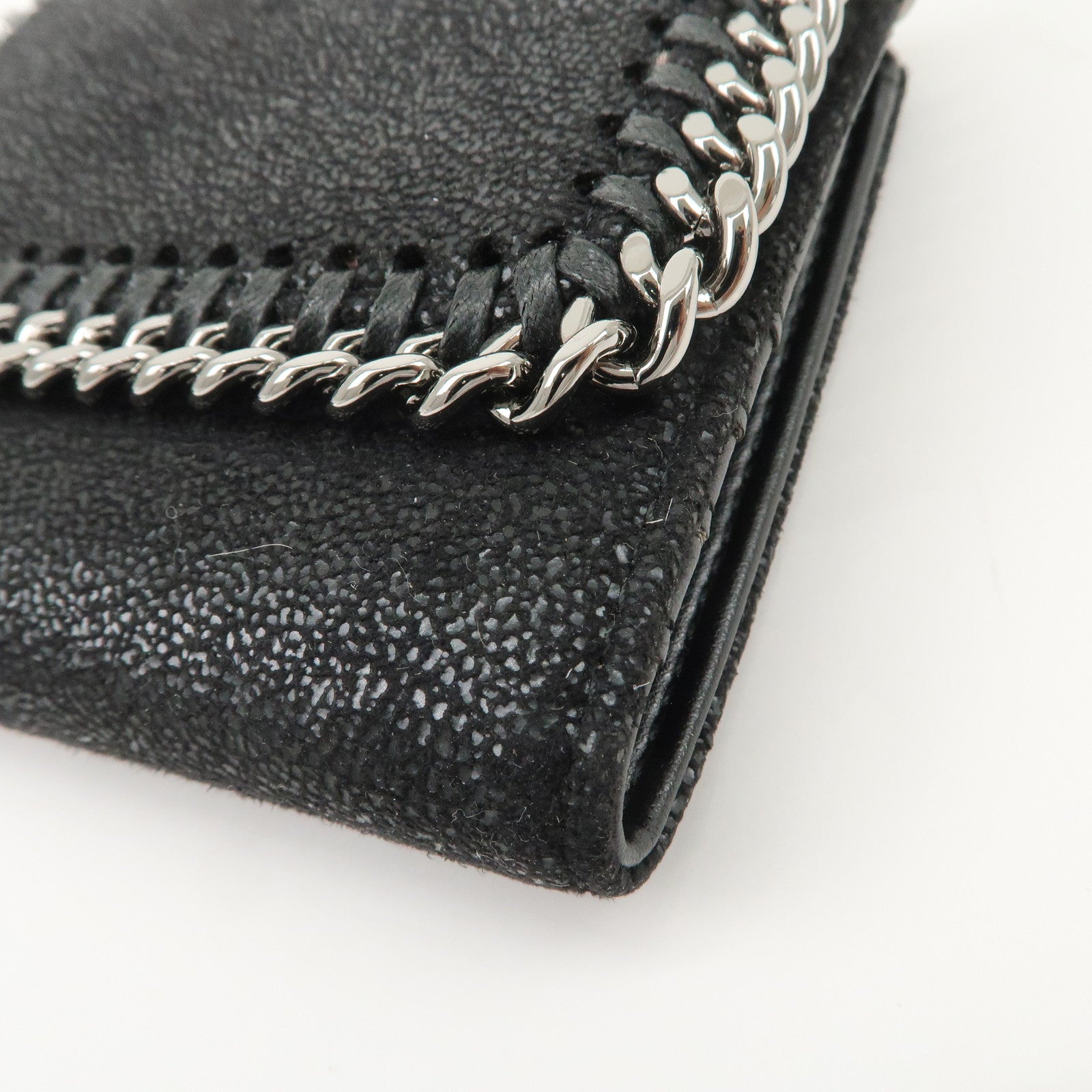 STELLA MCCARTNEY Falabella Small Flap Wallet Black