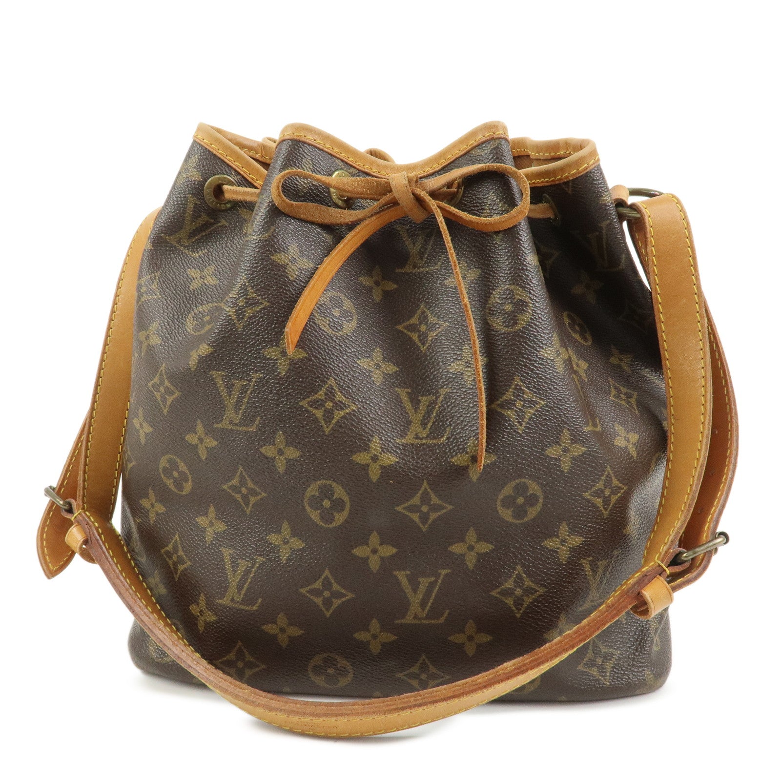 Louis Vuitton Monogram Petit Noe Shoulder Bag Brown M42226