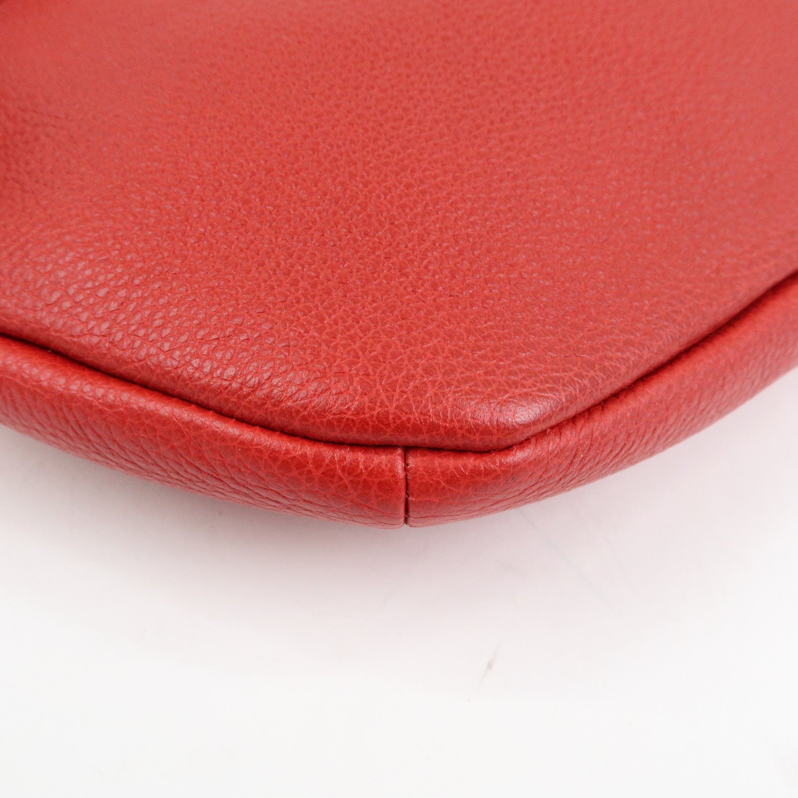 GUCCI Sherry Leather Waist Bag Crossbody Bag Red 530412