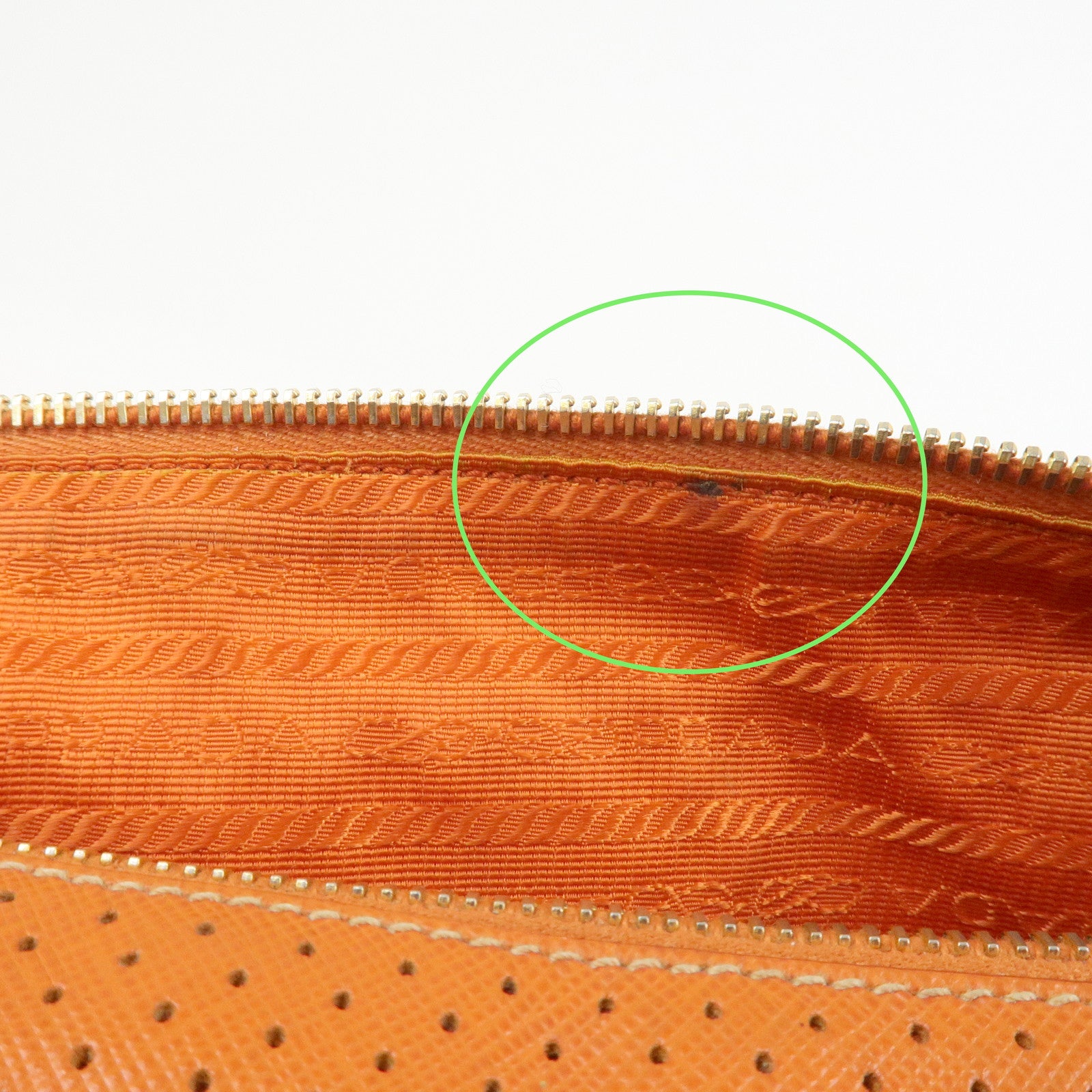 PRADA Saffiano Leather 2Way Bag Hand Bag Shoulder Bag Orange