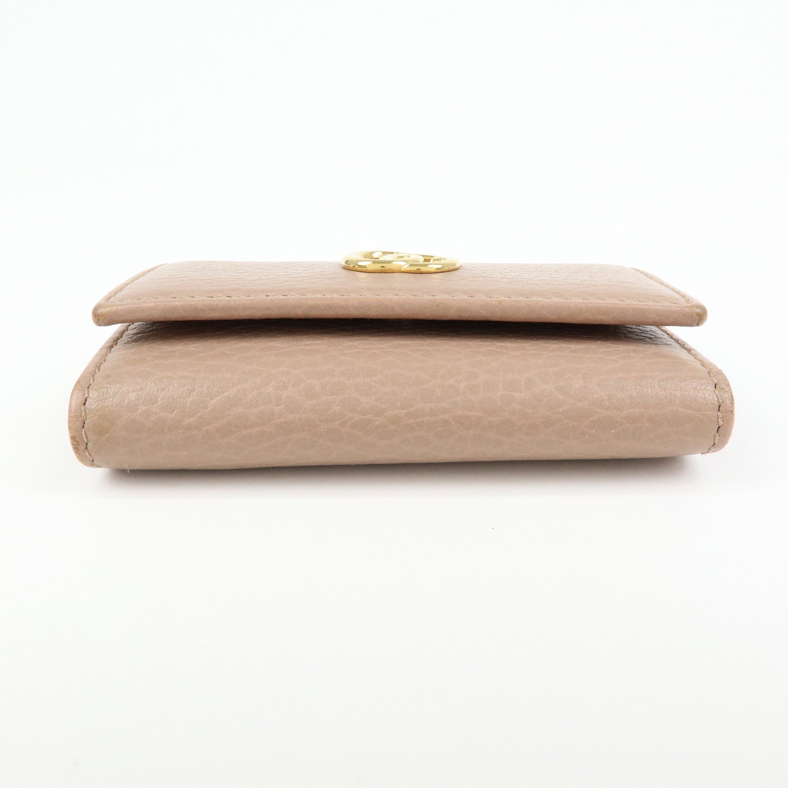 GUCCI GG Marmont Leather 6 Ring Key Case Pink Beige 156118