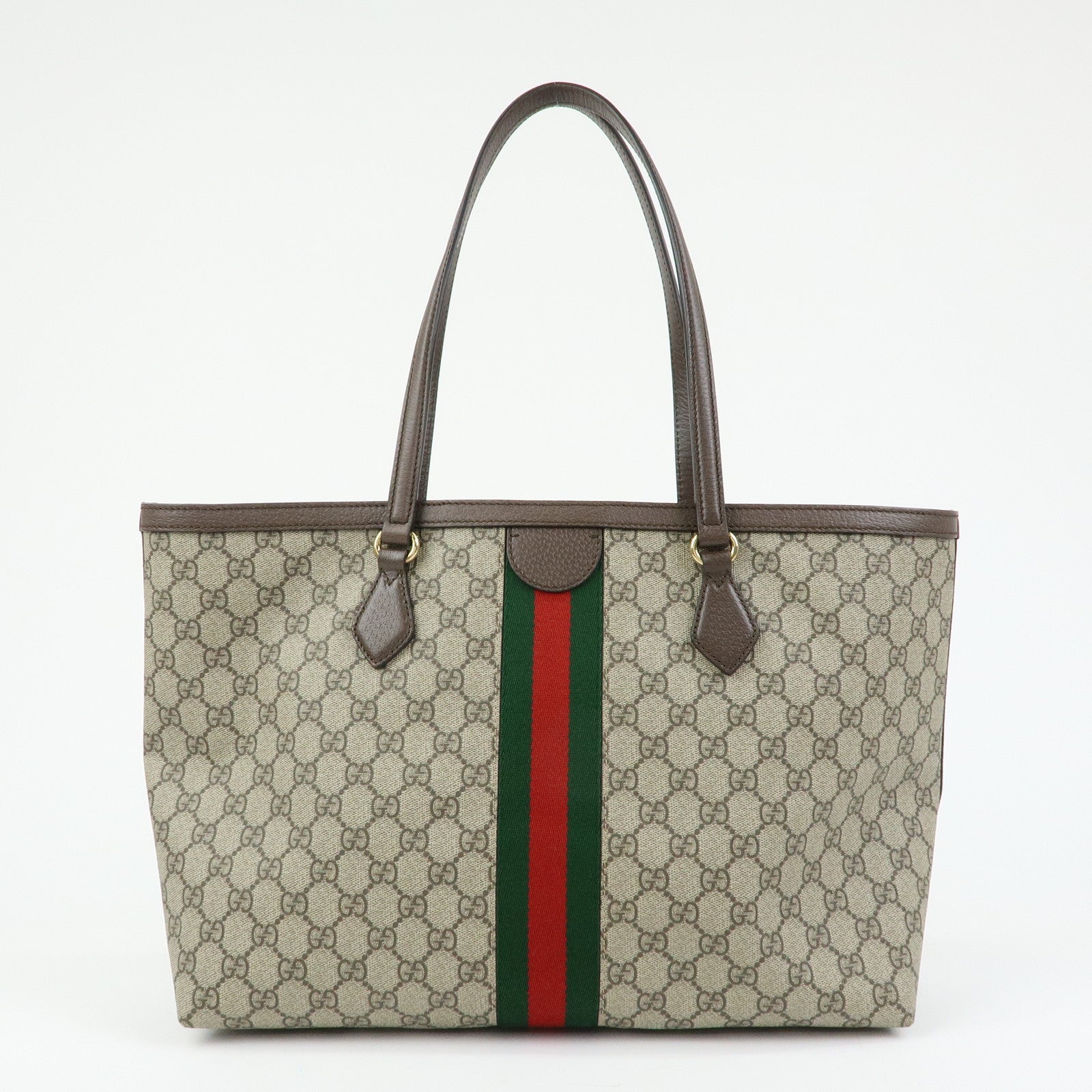GUCCI Ophidia Sherry Medium Tote Shoulder Bag Beige Brown 631685