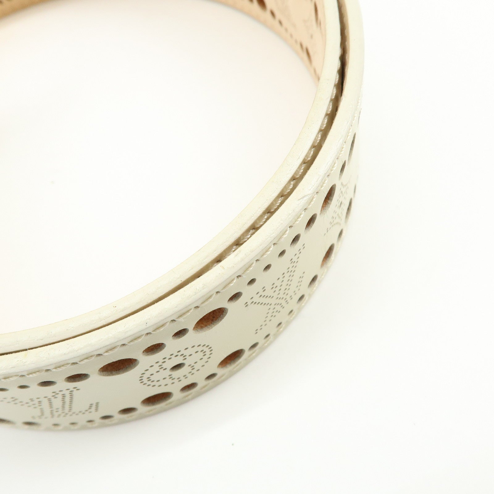 Louis Vuitton Leather Ceinture Phoenix Belt Ivory 85/34 M9680