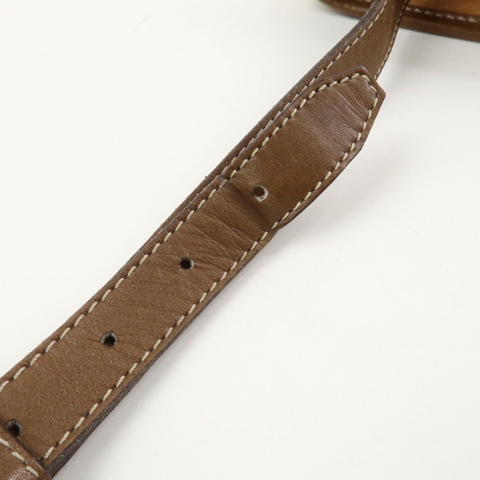 LOEWE Anagram Logo Leather Shoulder Bag Crossbody Bag Brown