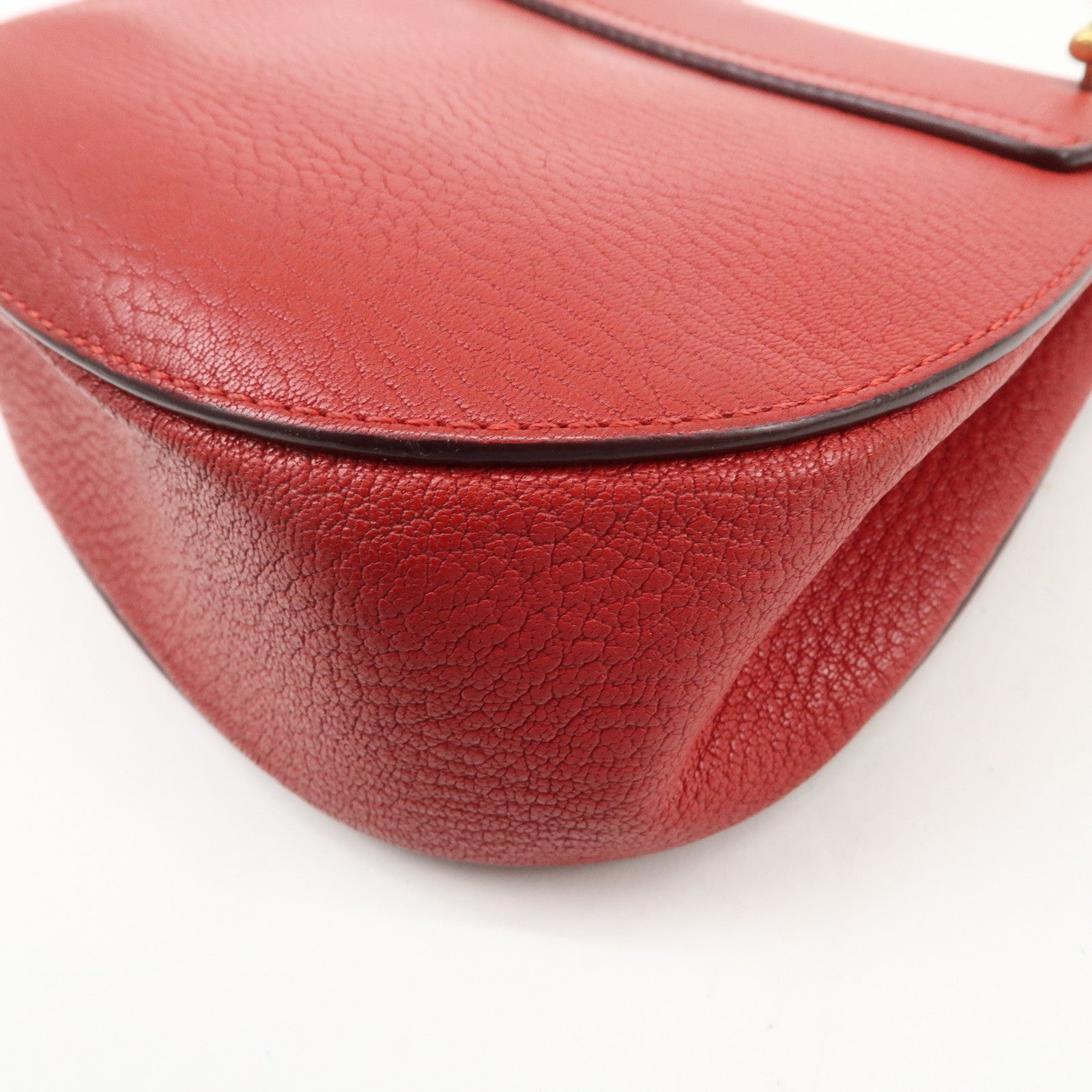 Chloe Drew Leather Chain Shoulder Bag Crossbody Bag Red