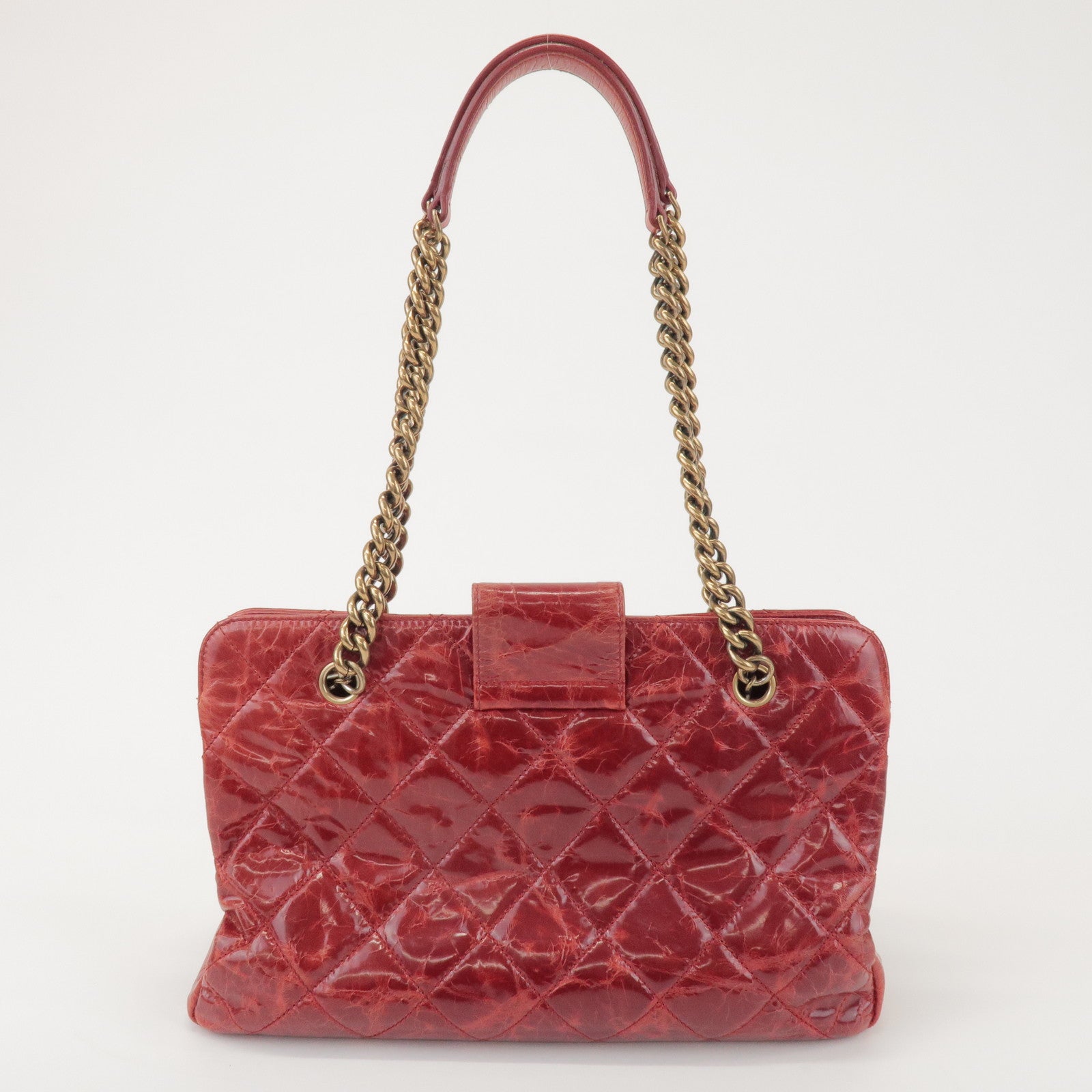 CHANEL CHANEL 2.55 Leather Chain Shoulder Bag Hand Bag Red