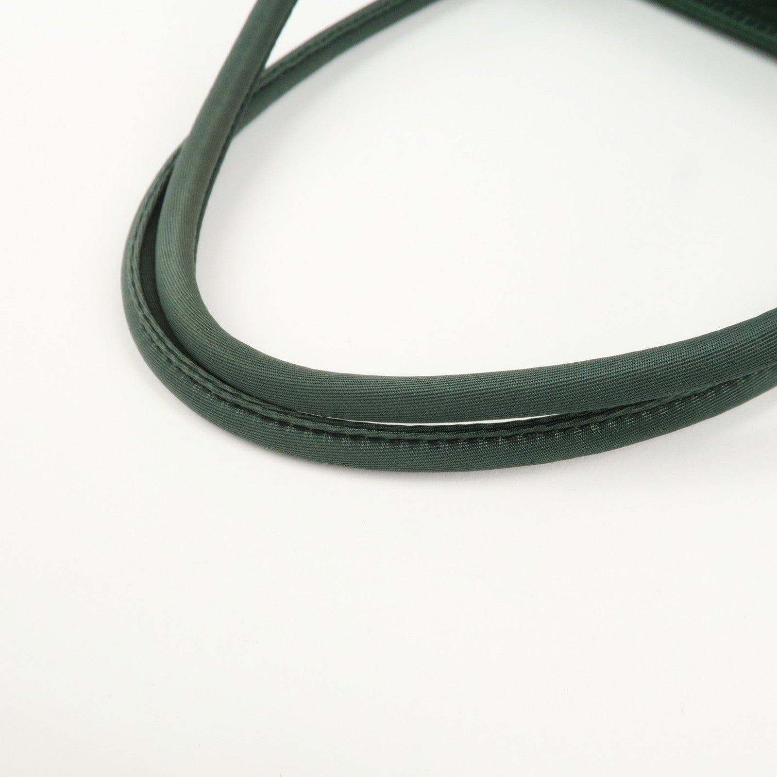 PRADA Triangle Logo Nylon Leather Tote Bag Green