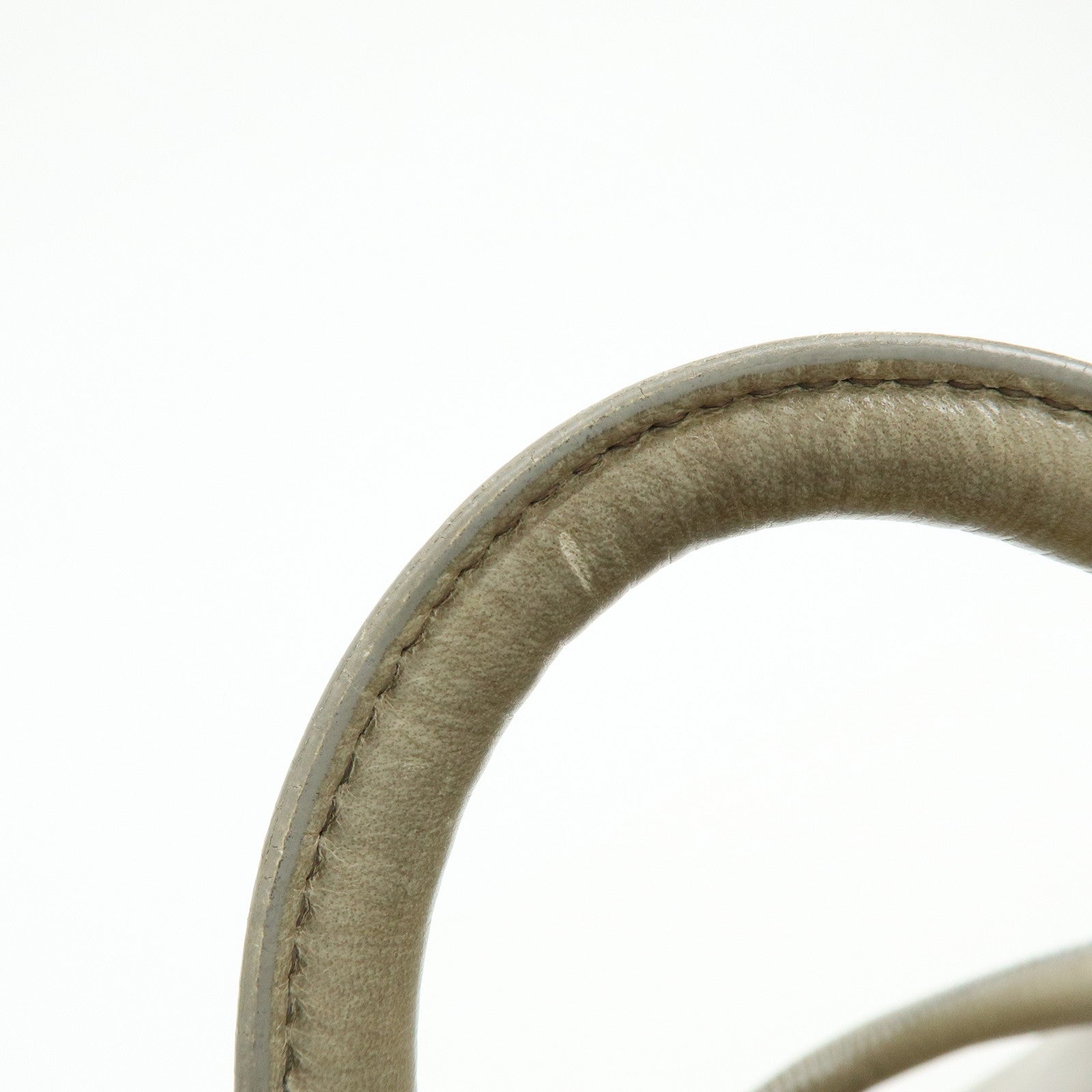 MIU MIU Leather Ribbon 2Way Bag Hand Bag Shoulder Bag Gray