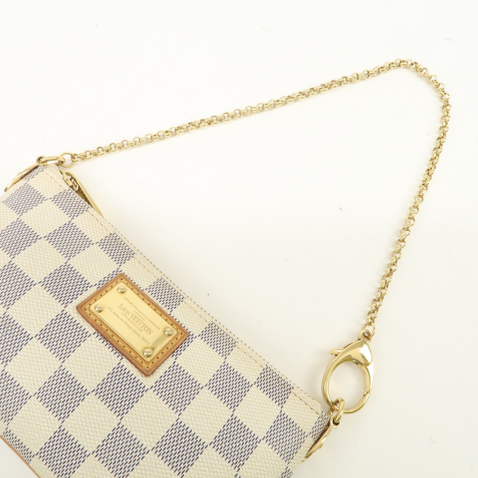 Louis Vuitton Damier Azur Pochette Milla MM Mini Pouch N60027