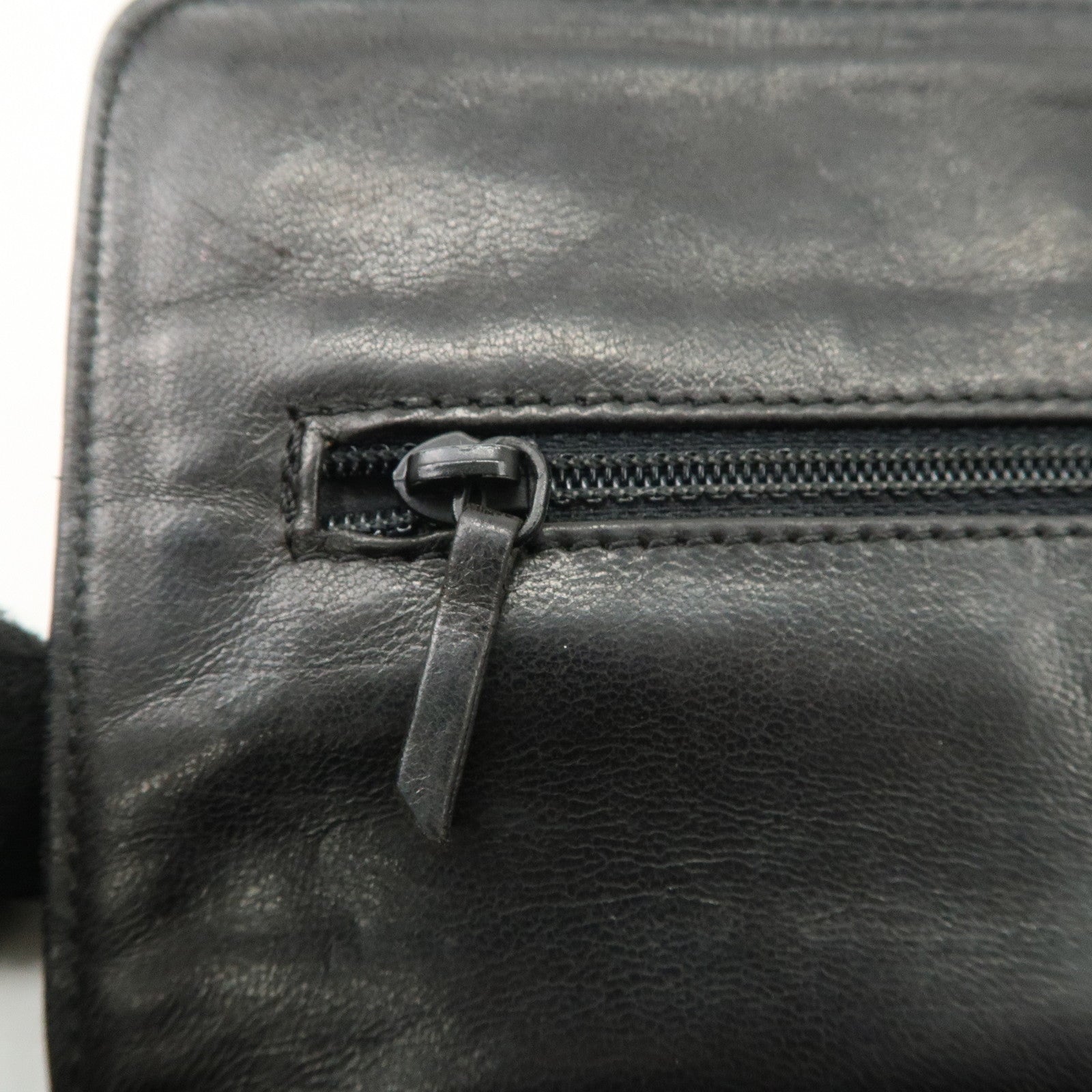 Chanel New Travel Line Nylon Jacquard Leather Chain Wallet Black A15772 Used