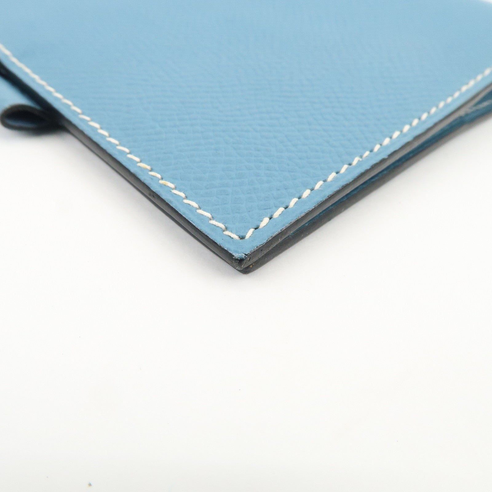HERMES Agenda PM Veau Epsom Planner Cover □L Stamped Light Blue