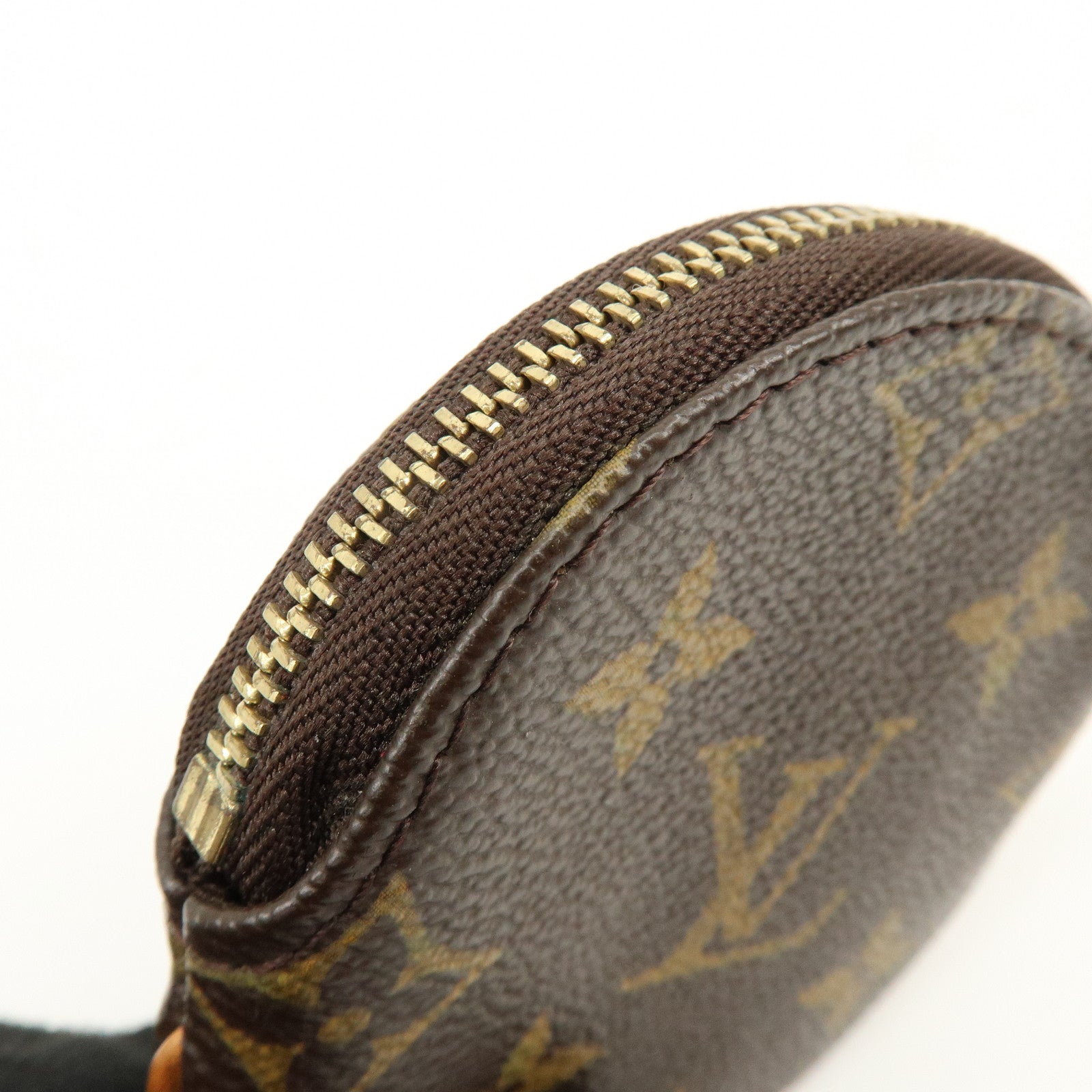 Louis Vuitton Monogram Porte Monnaie Rond Coin Case Brown M61926
