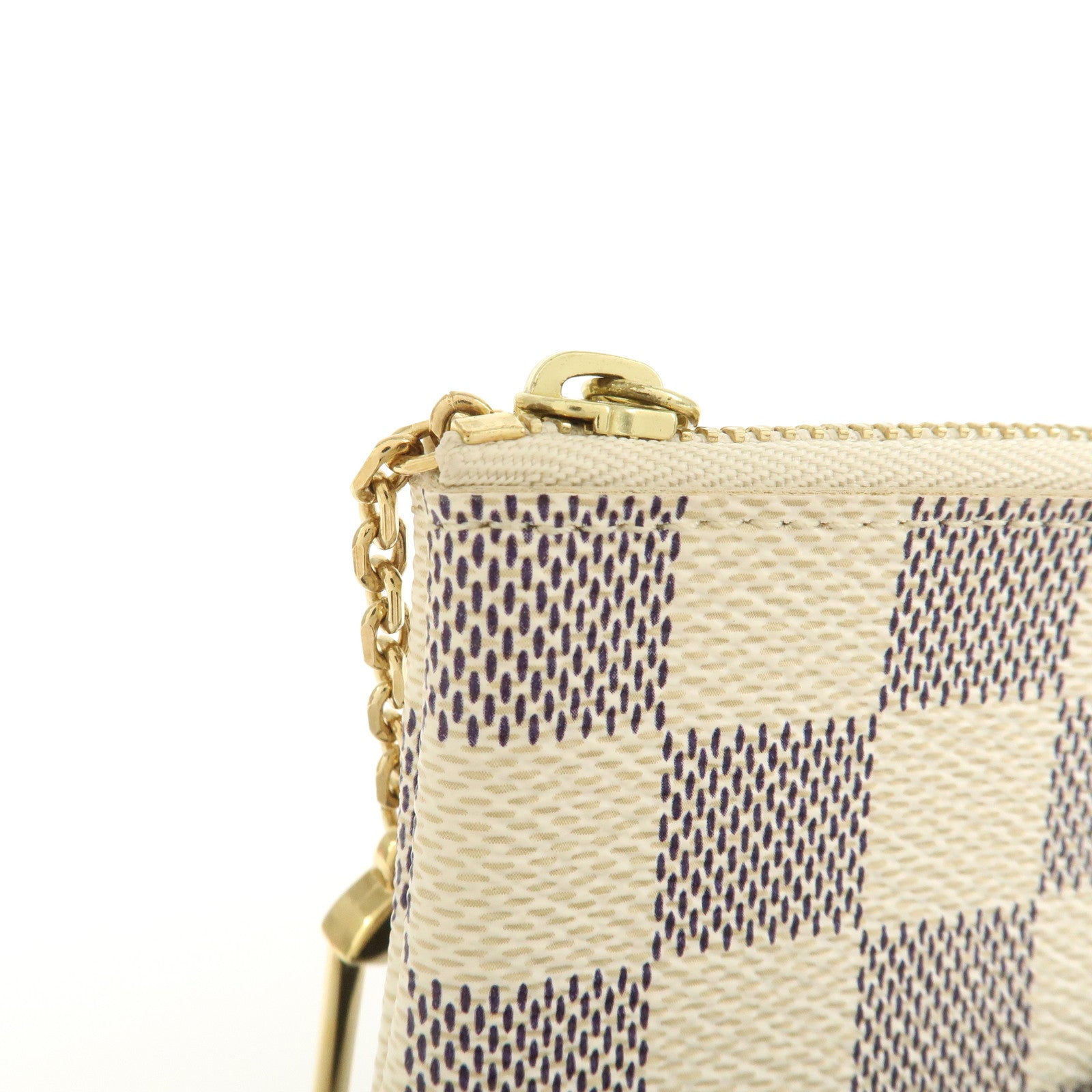 Louis Vuitton Damier Azur Pochette Cles Coin Case N62659