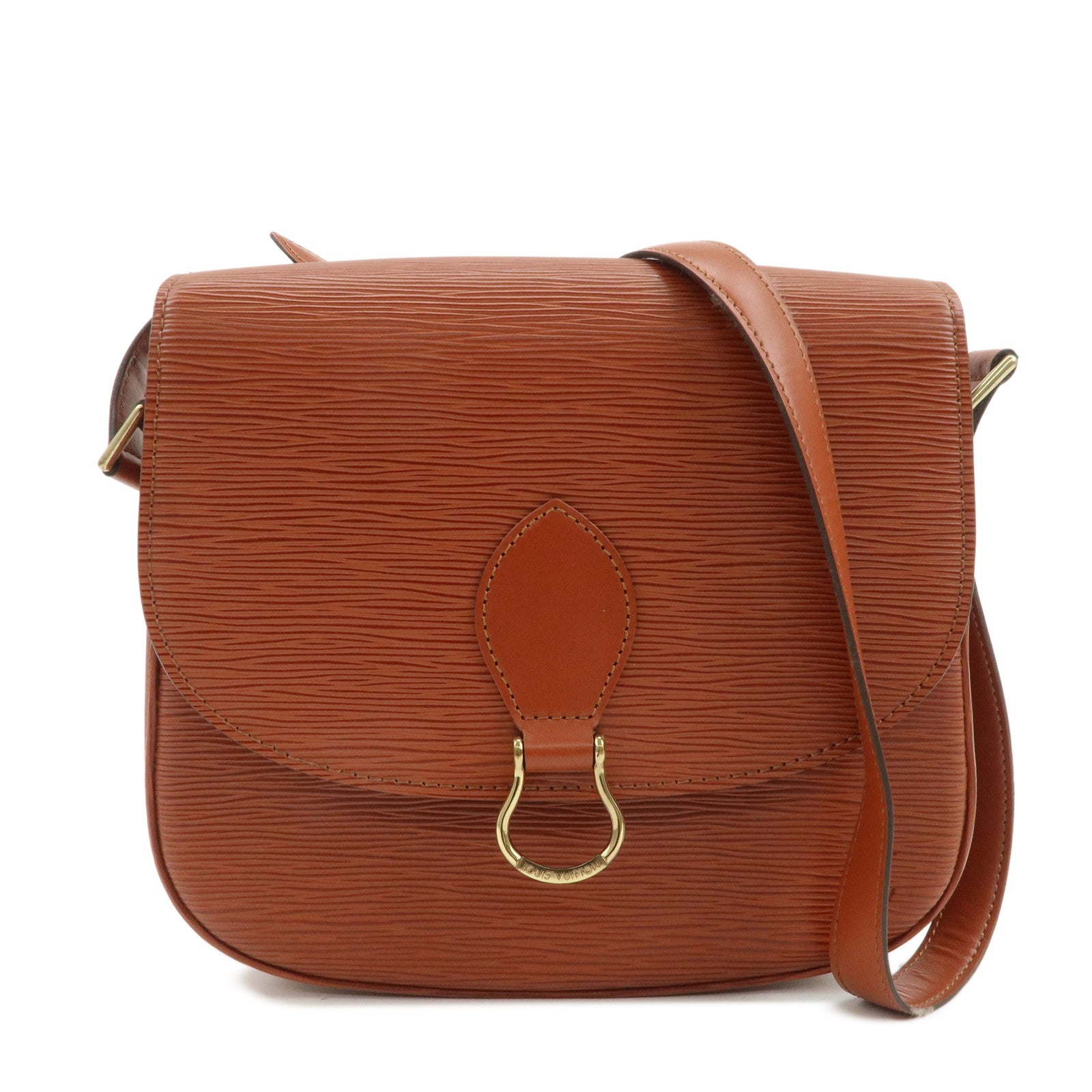 Louis Vuitton Epi Saint Cloud Shoulder Bag Kenya Brown M52193