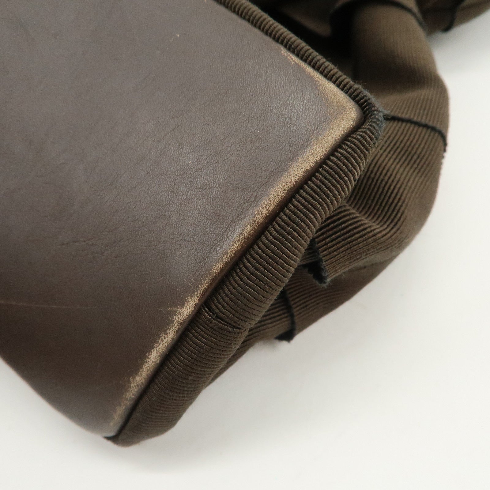 Ferragamo Vara Logo Canvas Tote Bag Shoulder Bag Brown