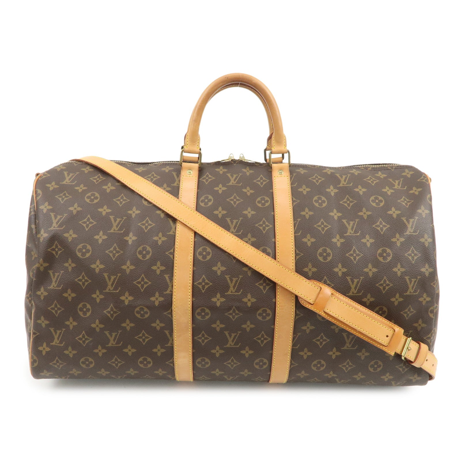 Louis Vuitton Monogram Keep All Bandouliere 55 Boston Bag M41414