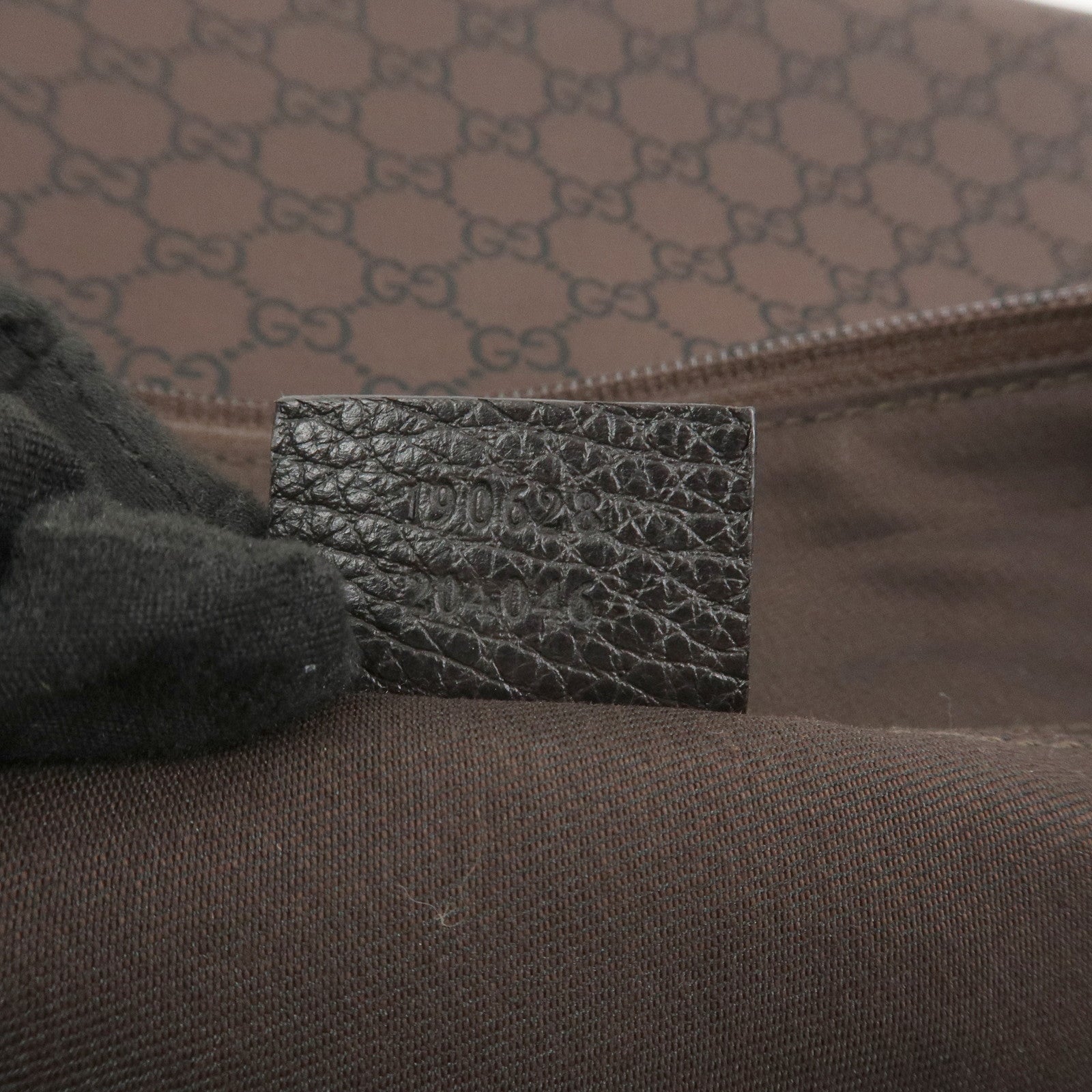 GUCCI GG Nylon Leather Shoulder Bag Crossbody Bag Dark Brown 190628