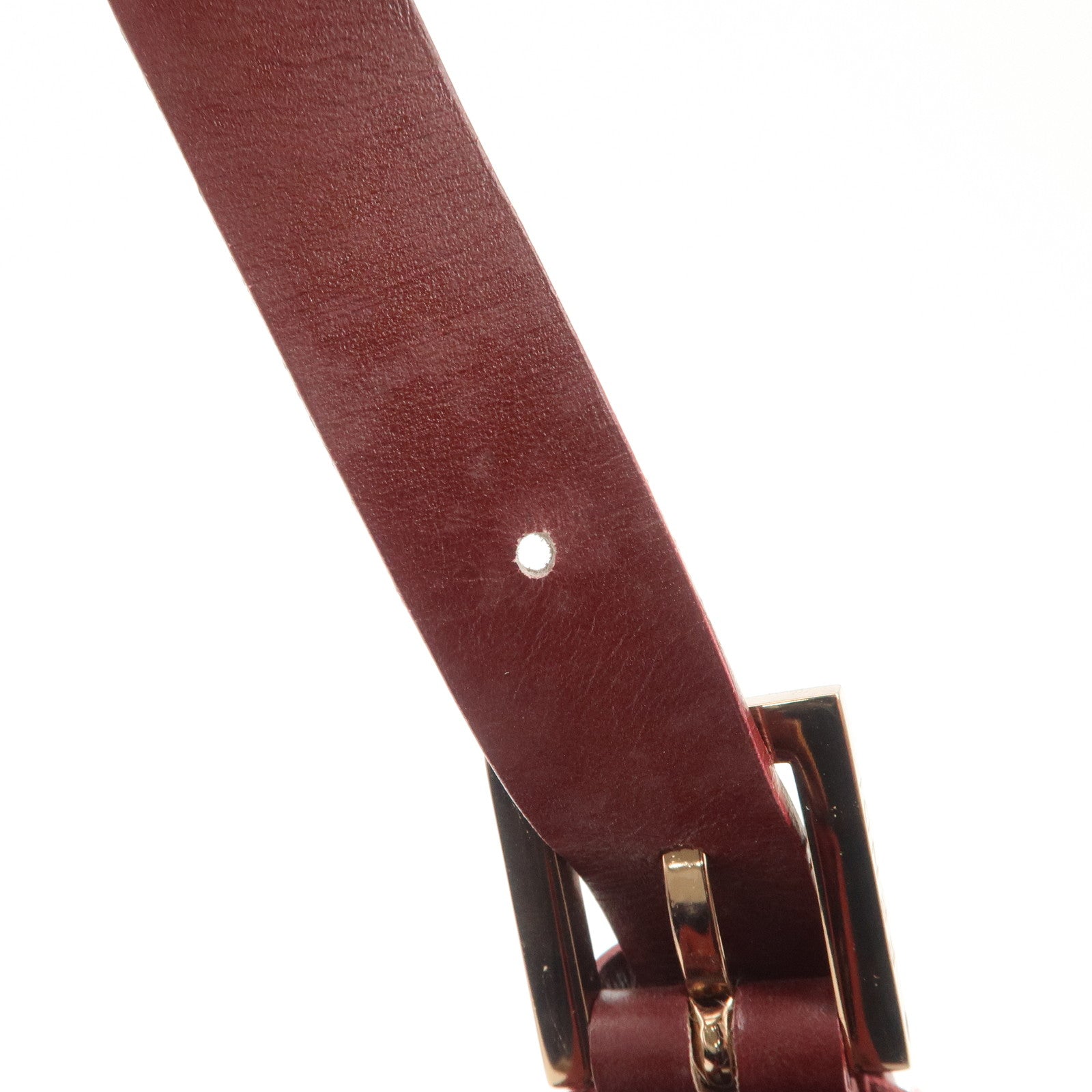 FENDI Zucchino Leather Canvas Shoulder Bag Hand Bag Red Used