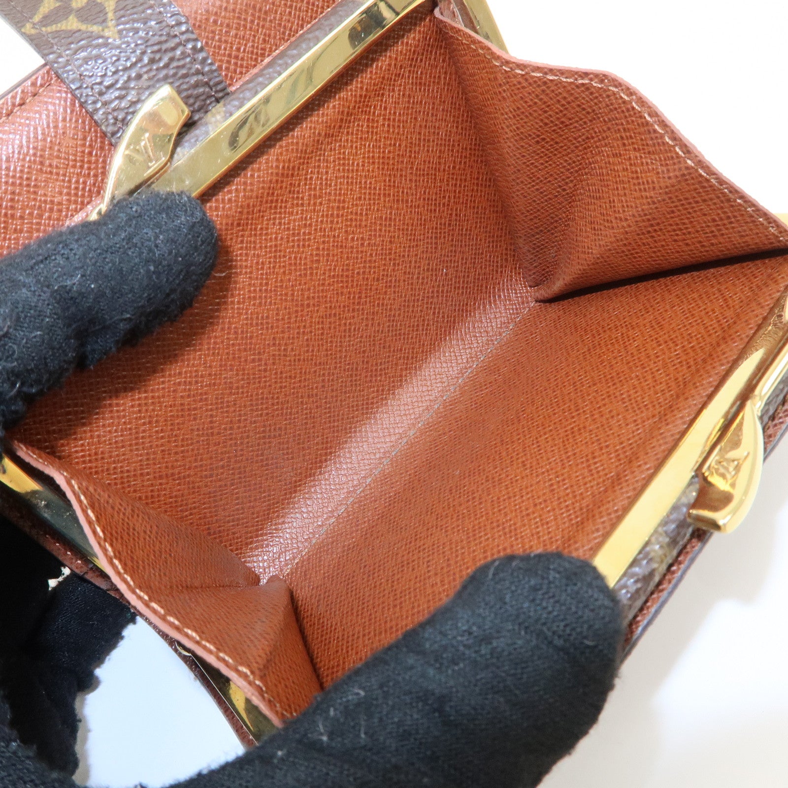 Louis Vuitton Monogram Porte Monnaie Viennois Wallet Brown M61663 Used