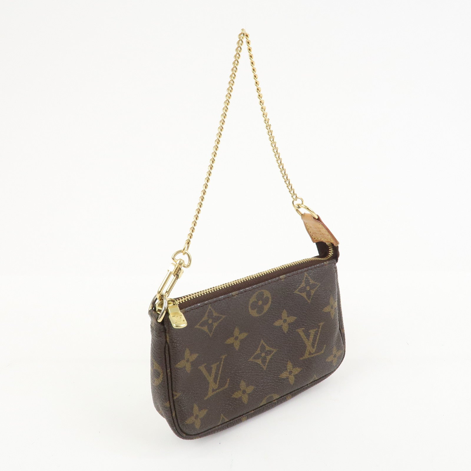 Louis Vuitton Monogram Mini Pochette Accessoires Hand Bag M58009