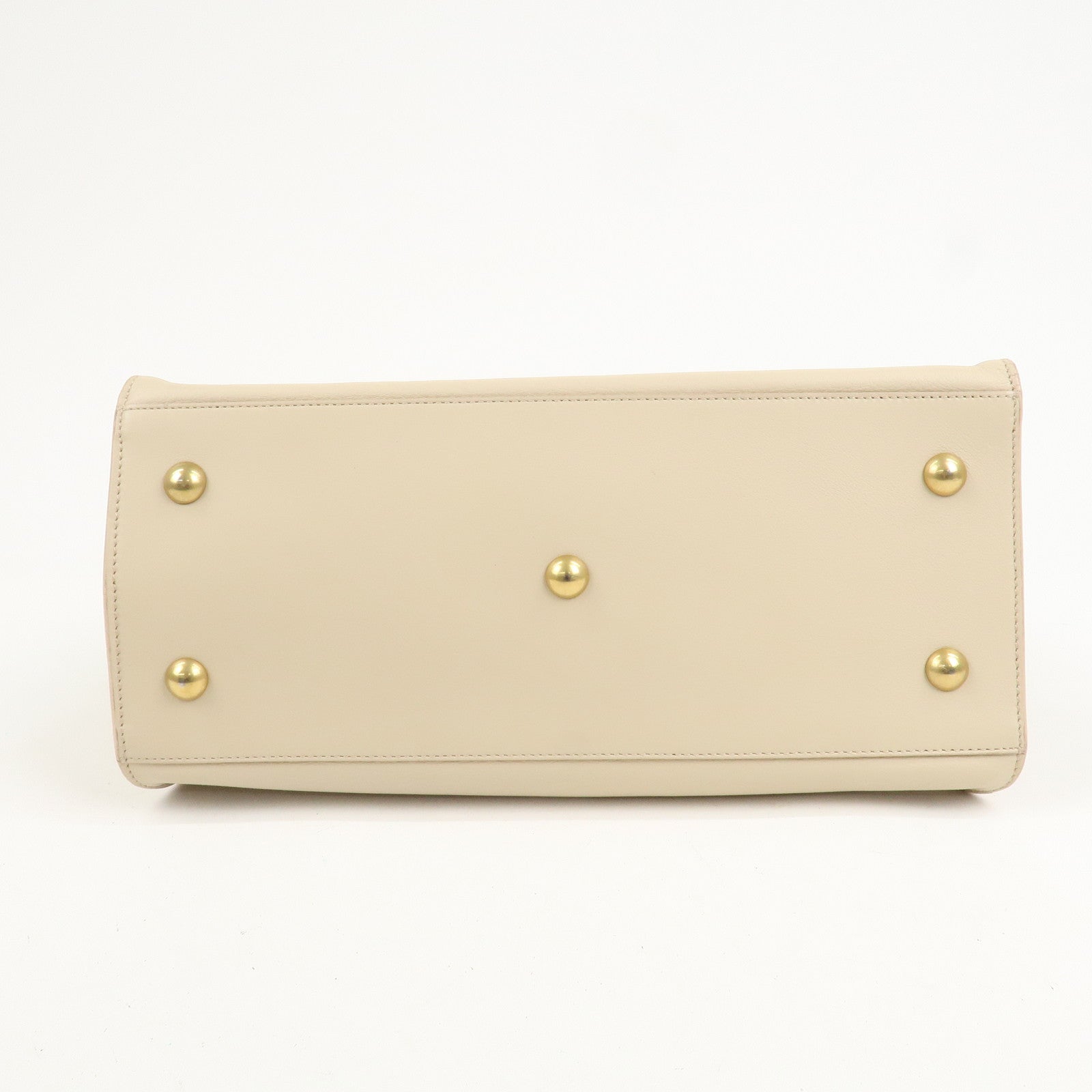 SAINT LAURENT PARIS Leather Petit Cabas Y 2WAY Bag Beige 311210