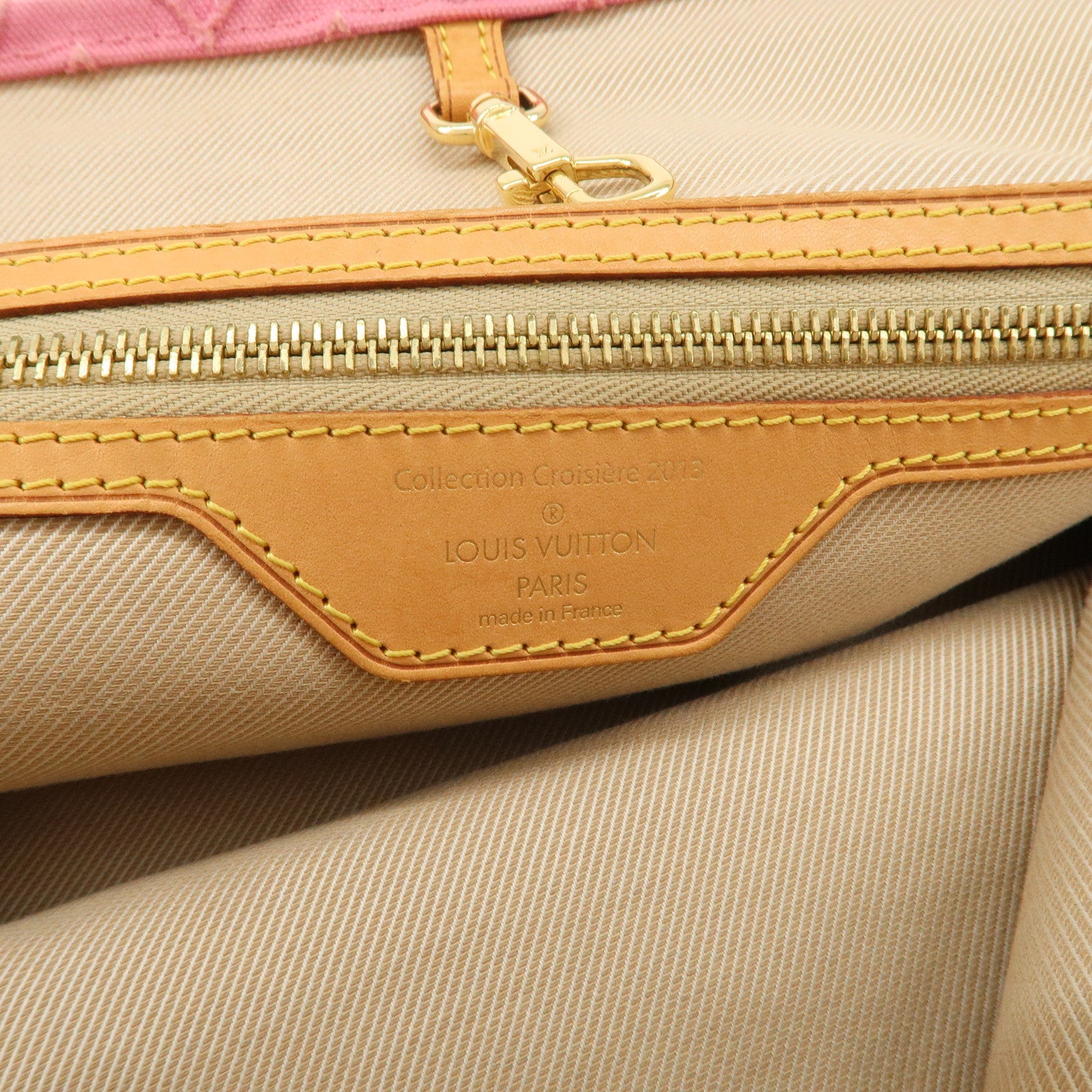 Louis Vuitton Monogram Stone Neverfull MM Tote Bag Shoulder Bag Rose M40834