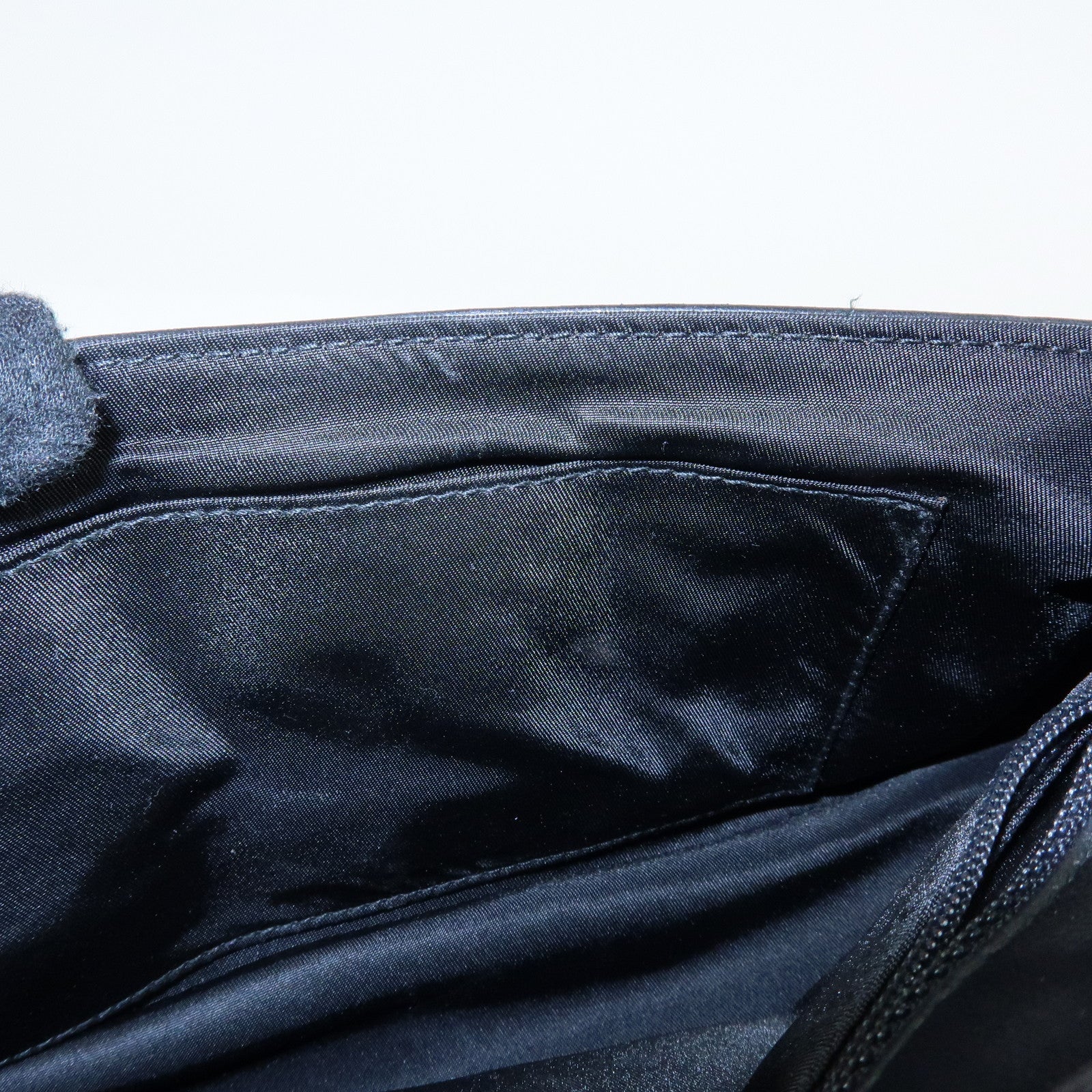 Christian Dior Cannage Leather Chain Shoulder Bag Clutch Bag Black