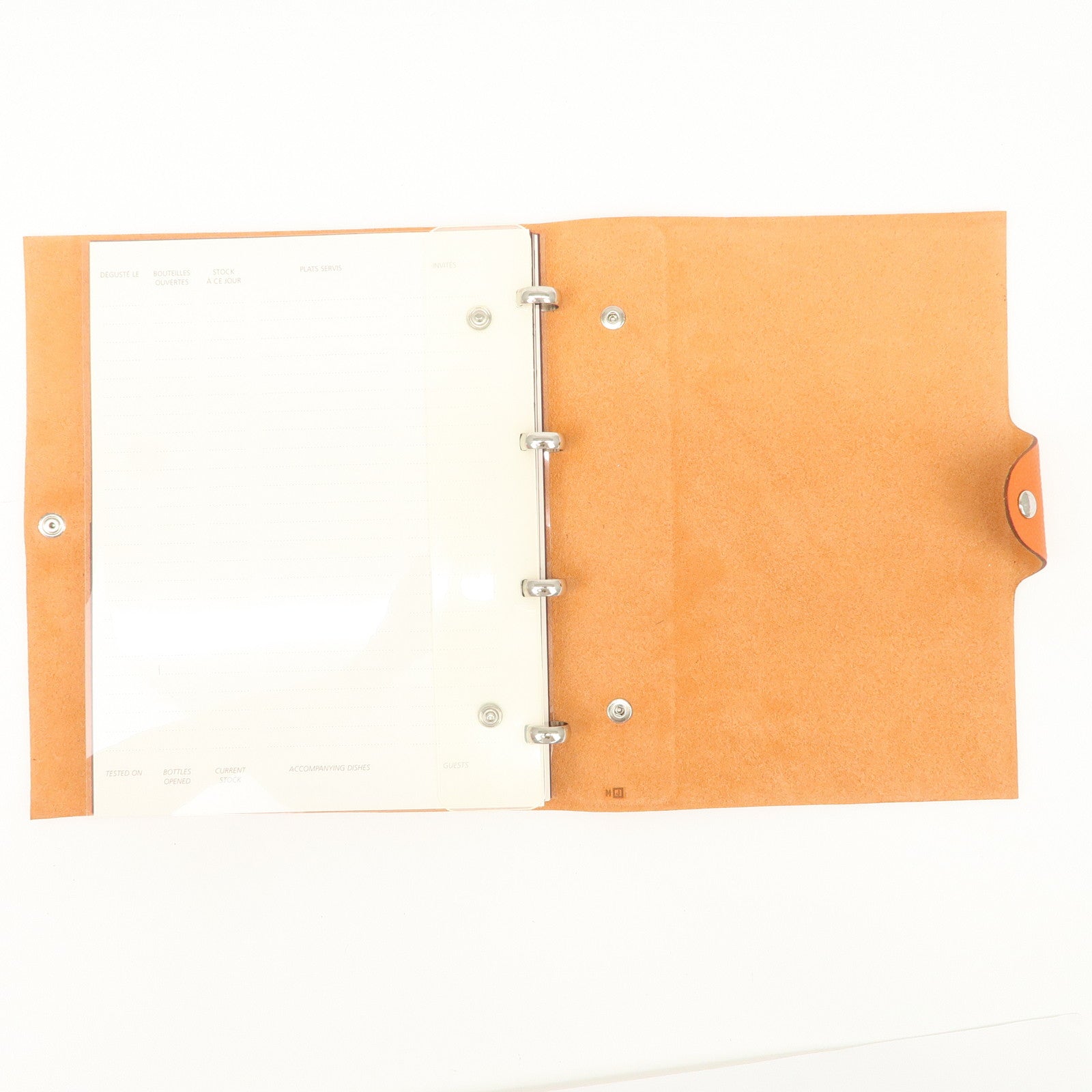 HERMES Togo Leather Ulysse MM □J Stamped Notebook Cover Potiron Orang