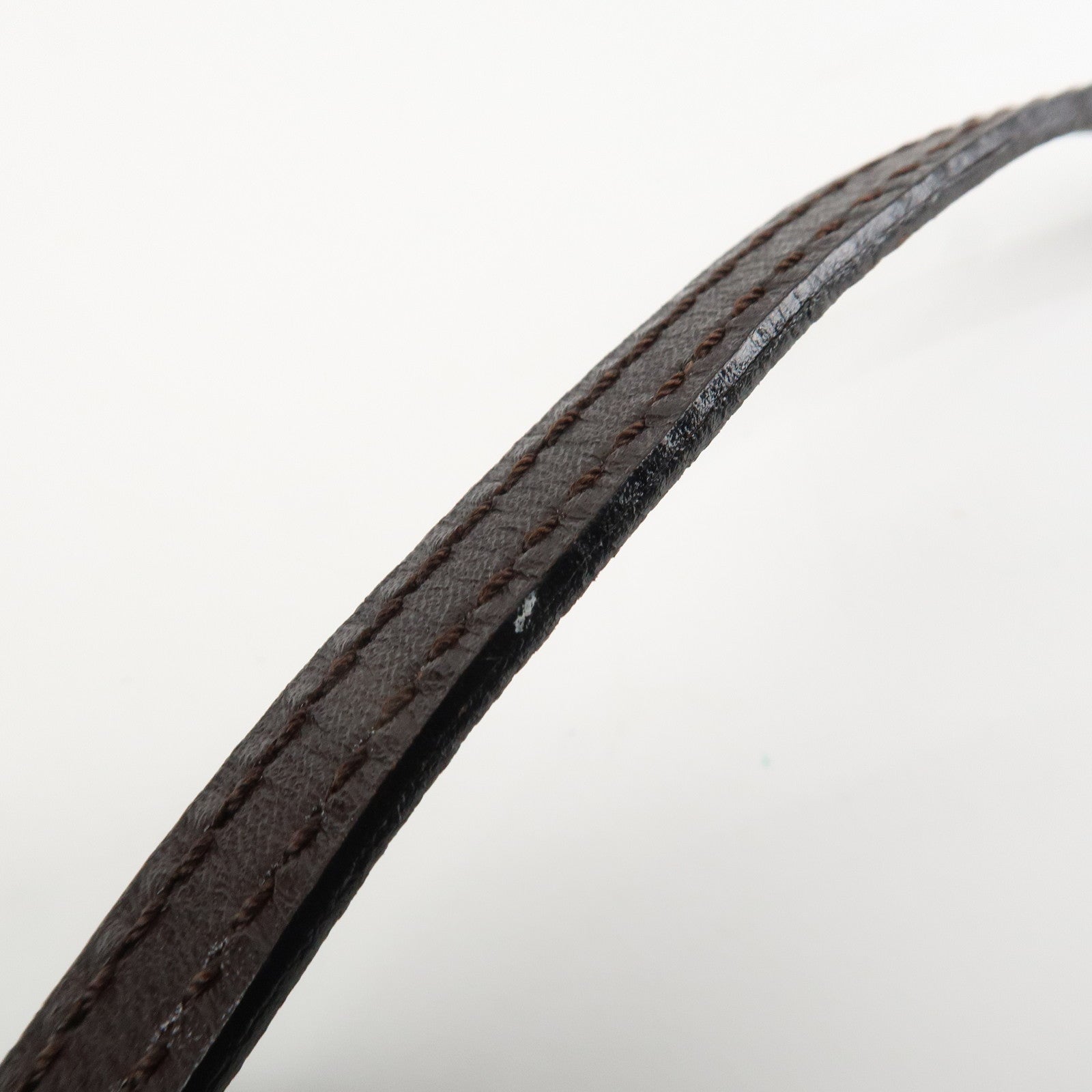 FENDI Zucca Canvas Leather Shoulder Bag Black Brown Silver HDW Used