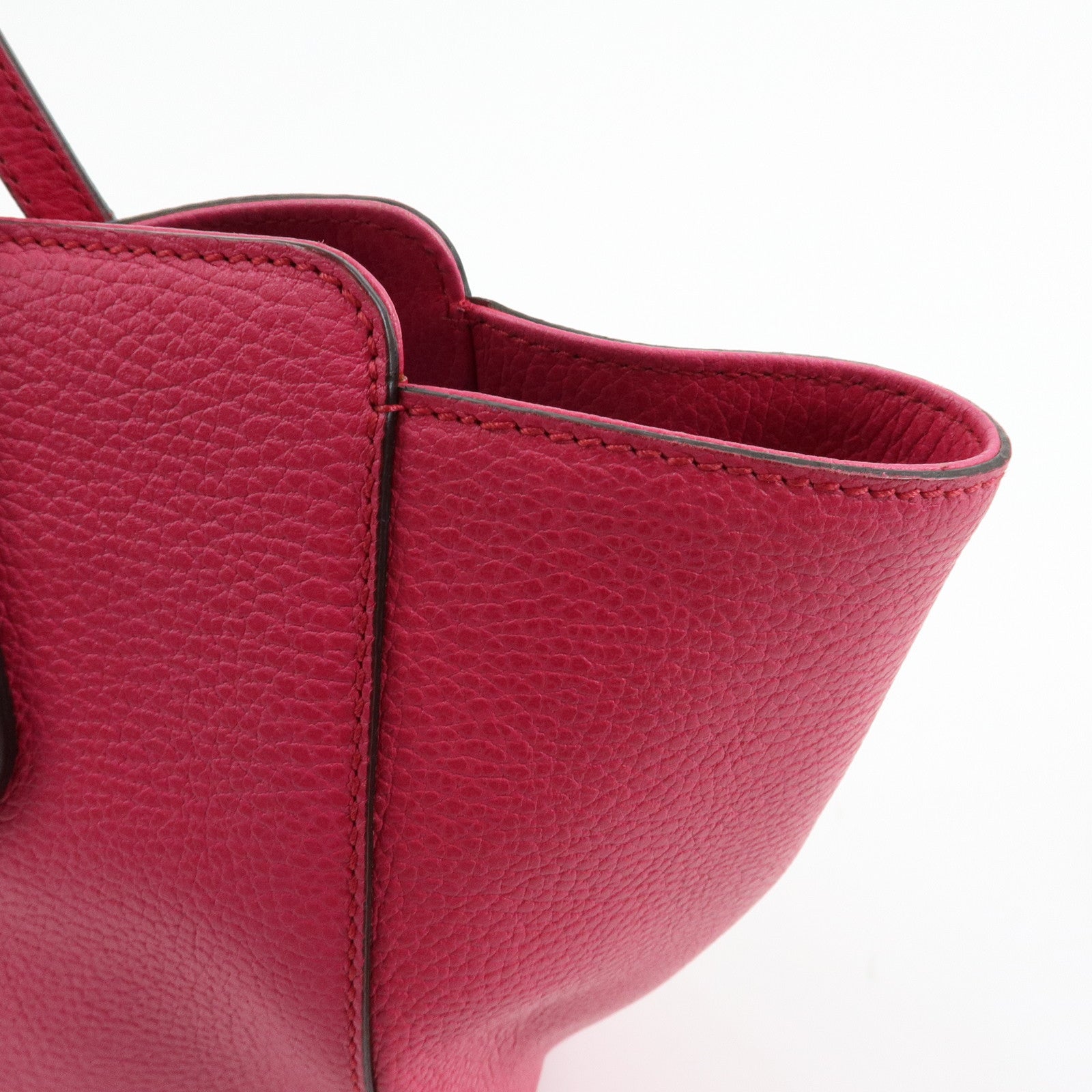 GUCCI Swing Leather Medium Tote Bag Shoulder Bag Pink 354408