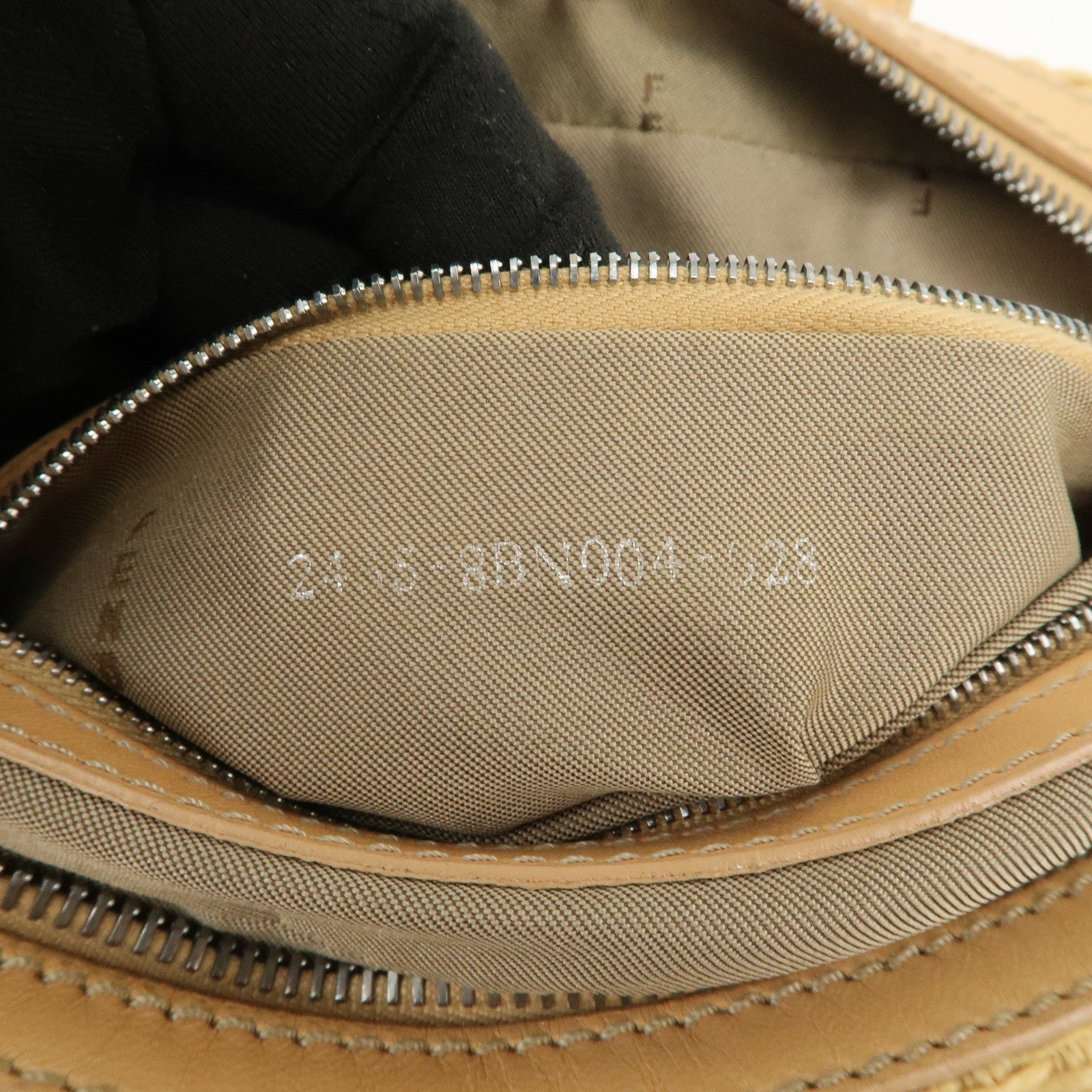 FENDI Raffia Leather Small Boston Hand Shoulder Bag Natural 8BN004